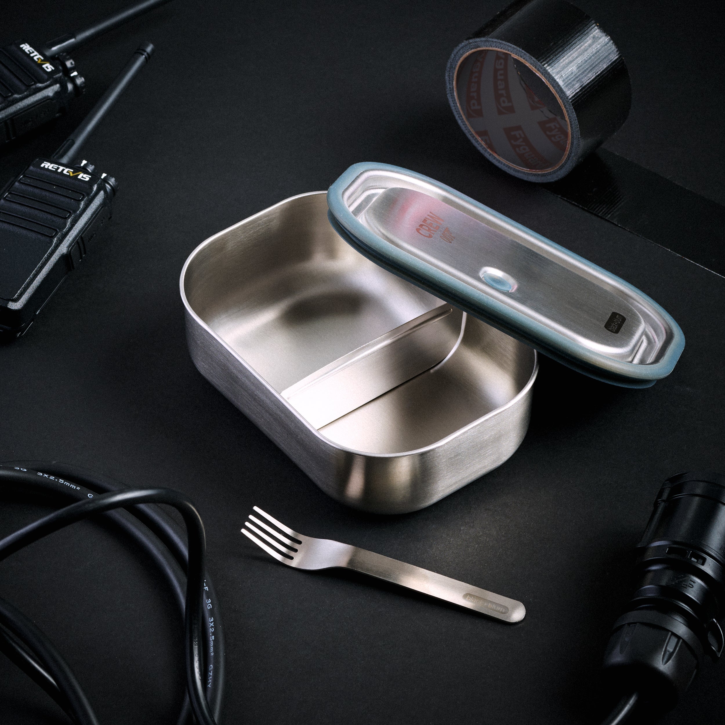 James Bond Stainless Steel Lunch Box & Fork - 007 Crew Edition