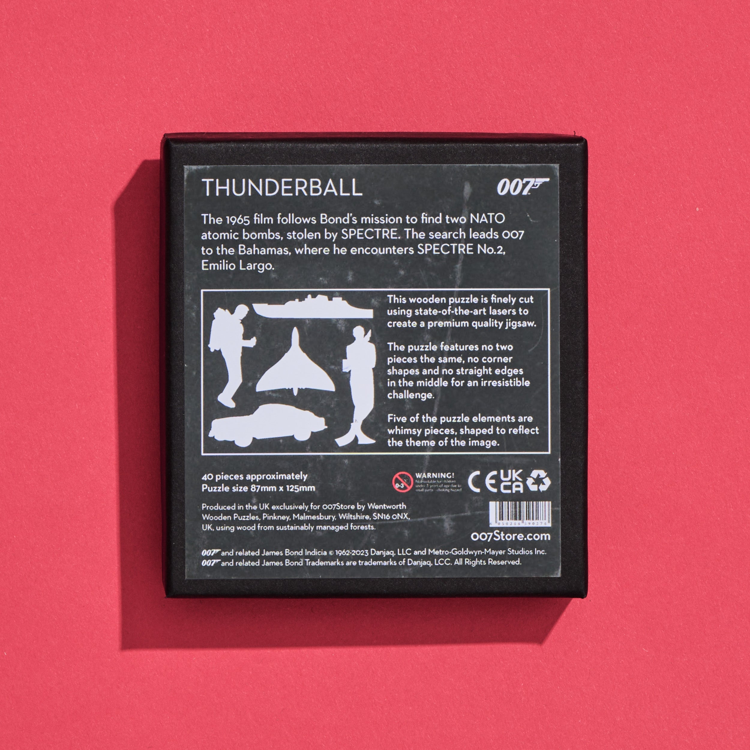James Bond 40 Piece Wooden Micro Puzzle - Thunderball Edition (Outlet Item)