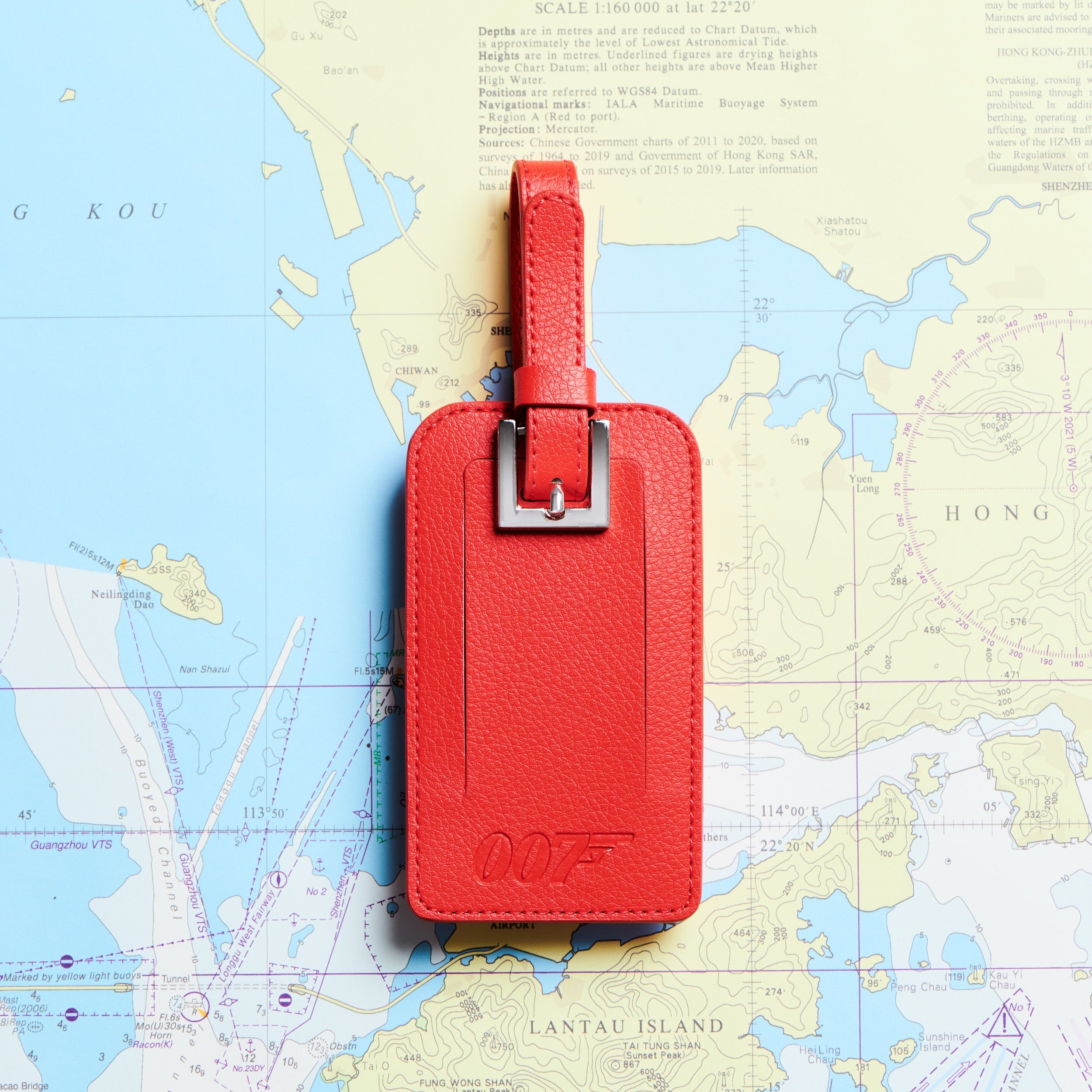 James Bond Personalised Leather Luggage Tag (3 Colours)