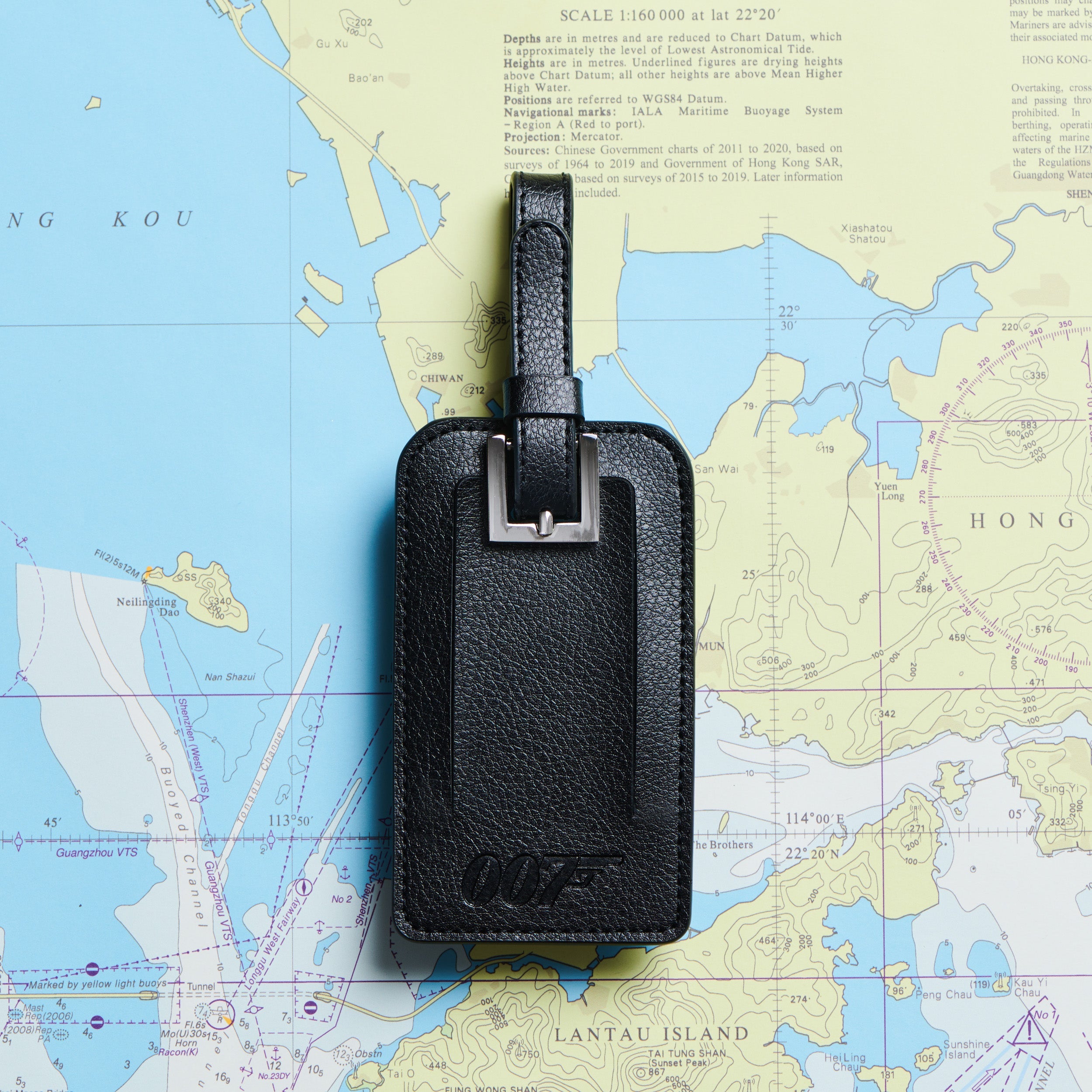 James Bond Personalised Leather Luggage Tag (3 Colours)