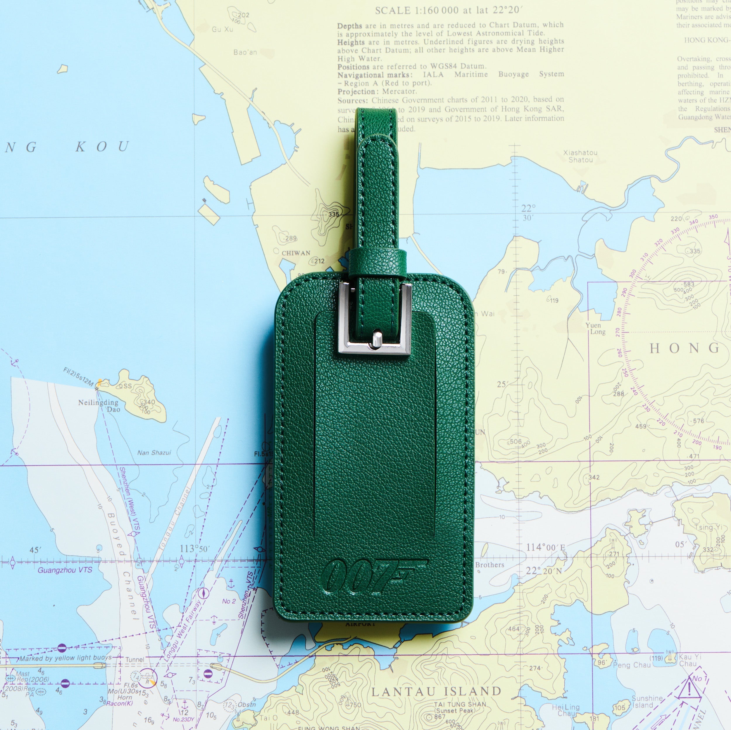James Bond Personalised Leather Luggage Tag (3 Colours)