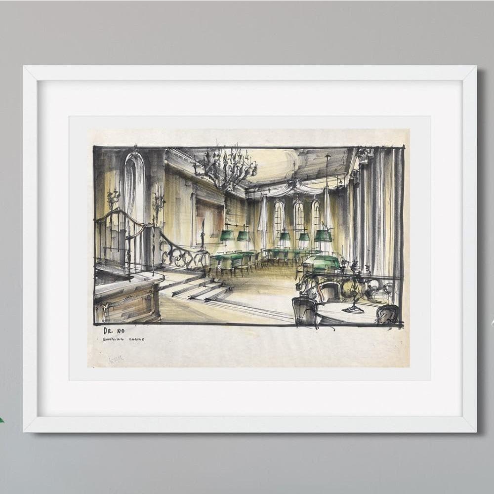 James Bond Ken Adam Casino Art Print - Dr. No Numbered Edition (Unframed)