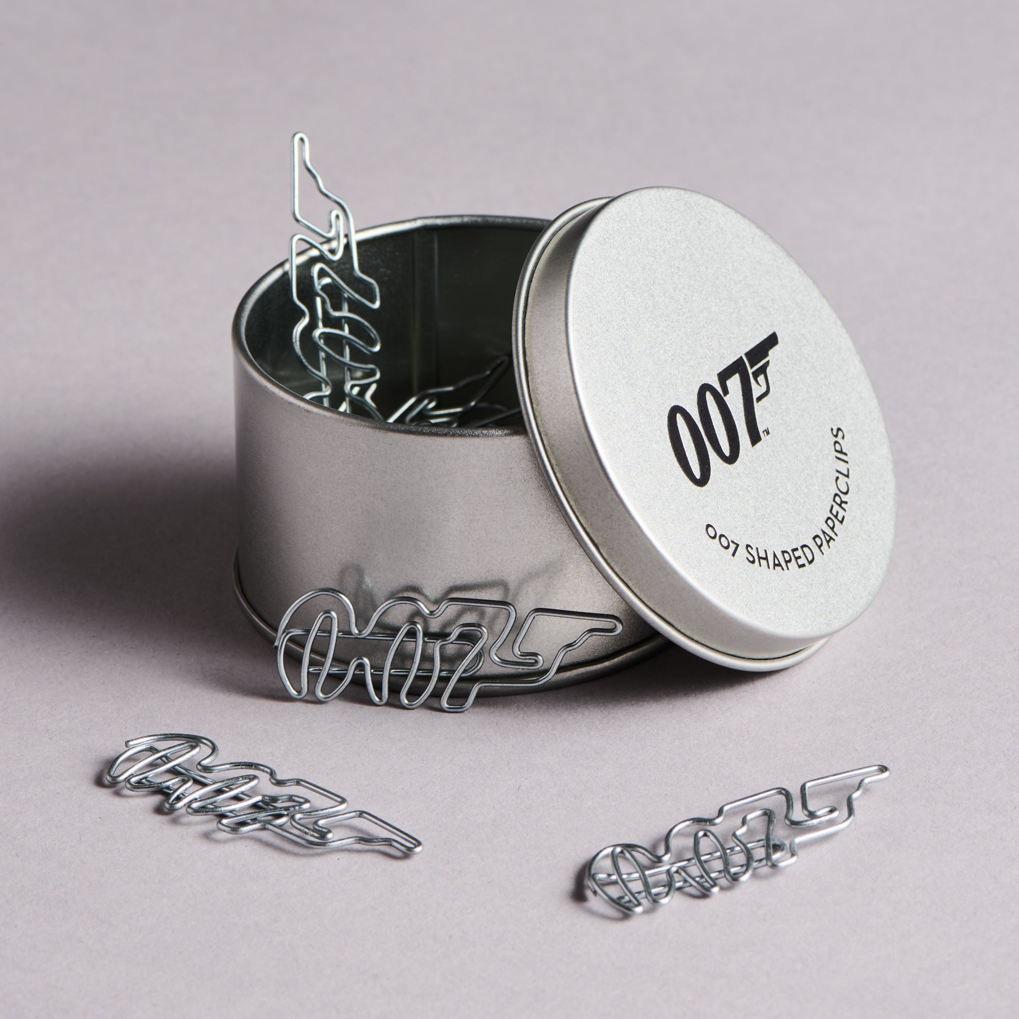 James Bond 007 Shaped Silver Metal Paperclips (Outlet Item)