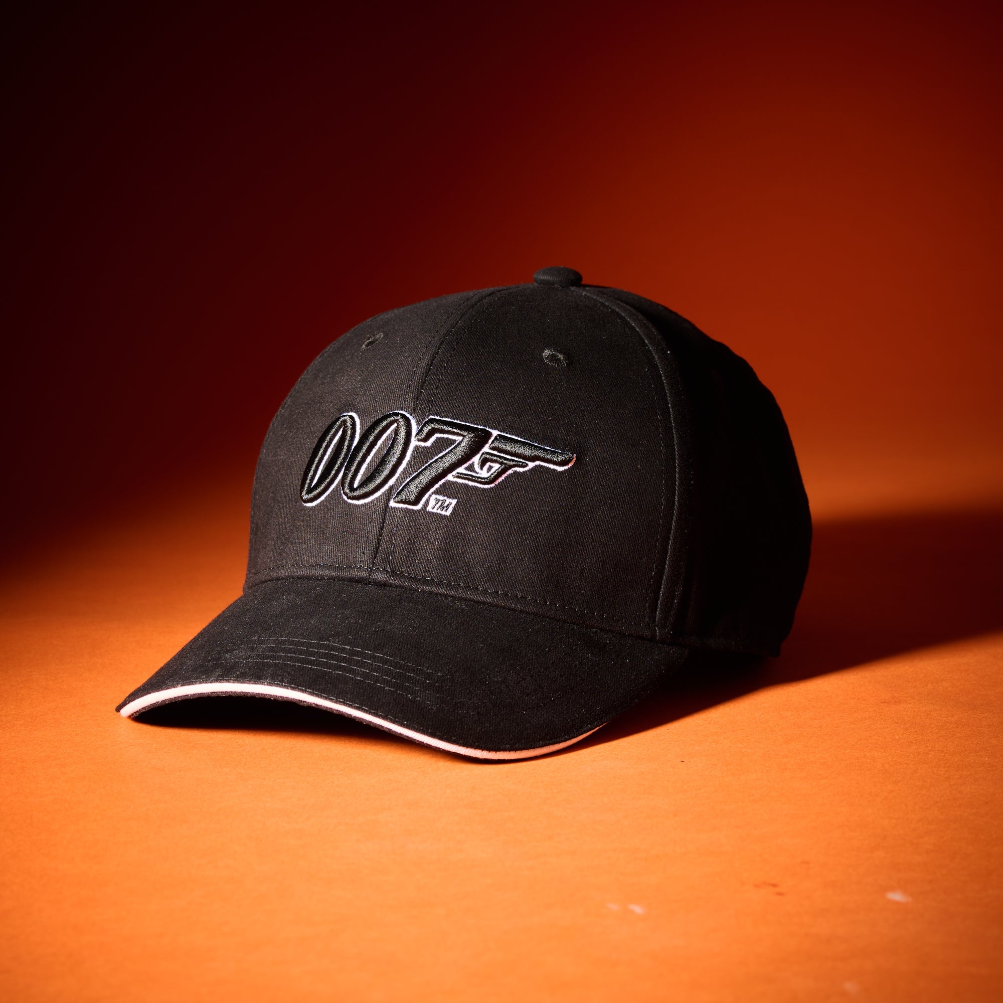 James Bond 007 Two-Tone Embroidered Baseball Cap - Black