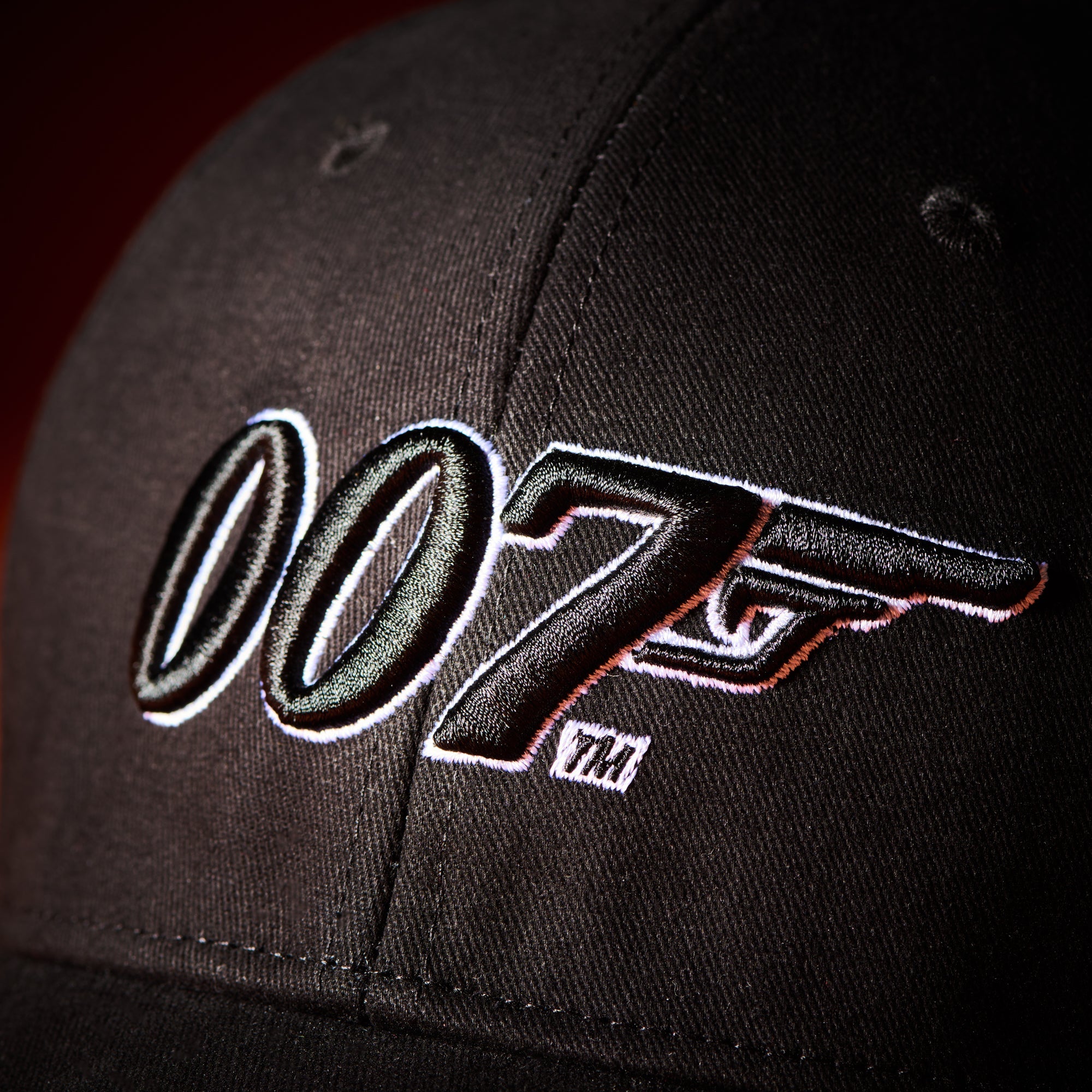James Bond 007 Two-Tone Embroidered Baseball Cap - Black