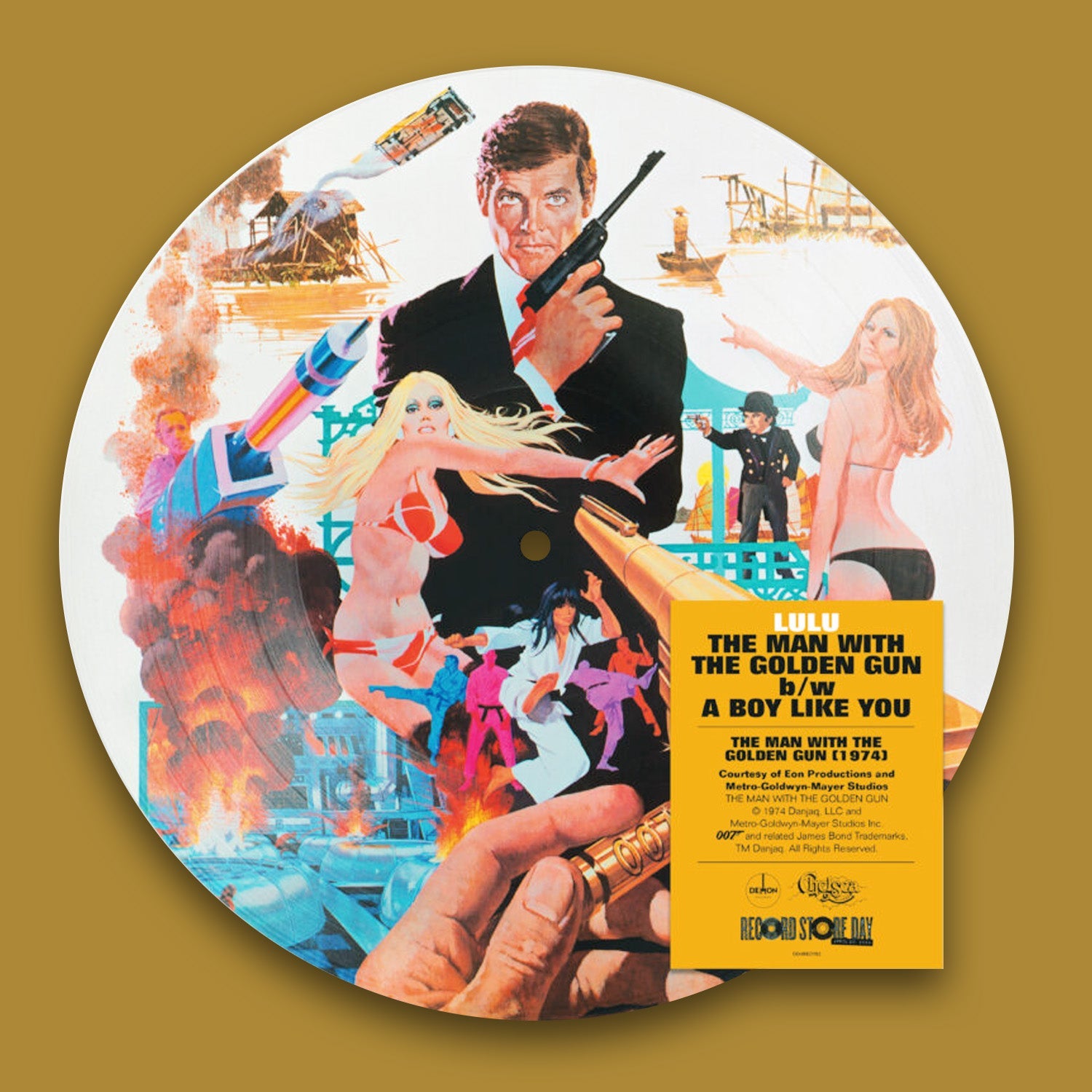James Bond The Man With The Golden Gun Title Track 12" Vinyl Picture Disc - 50th Anniversary Edition - By Lulu