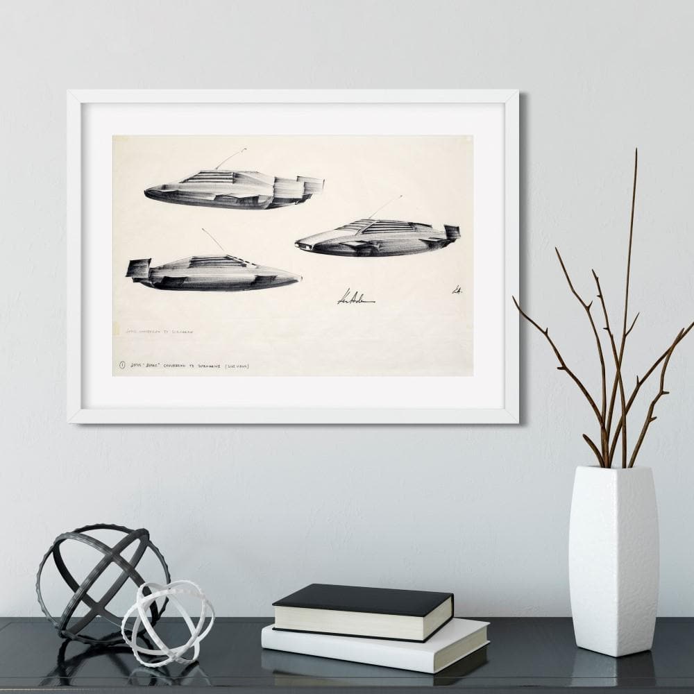 James Bond Ken Adam Lotus Esprit Art Print - The Spy Who Loved Me Numbered Edition (Unframed)