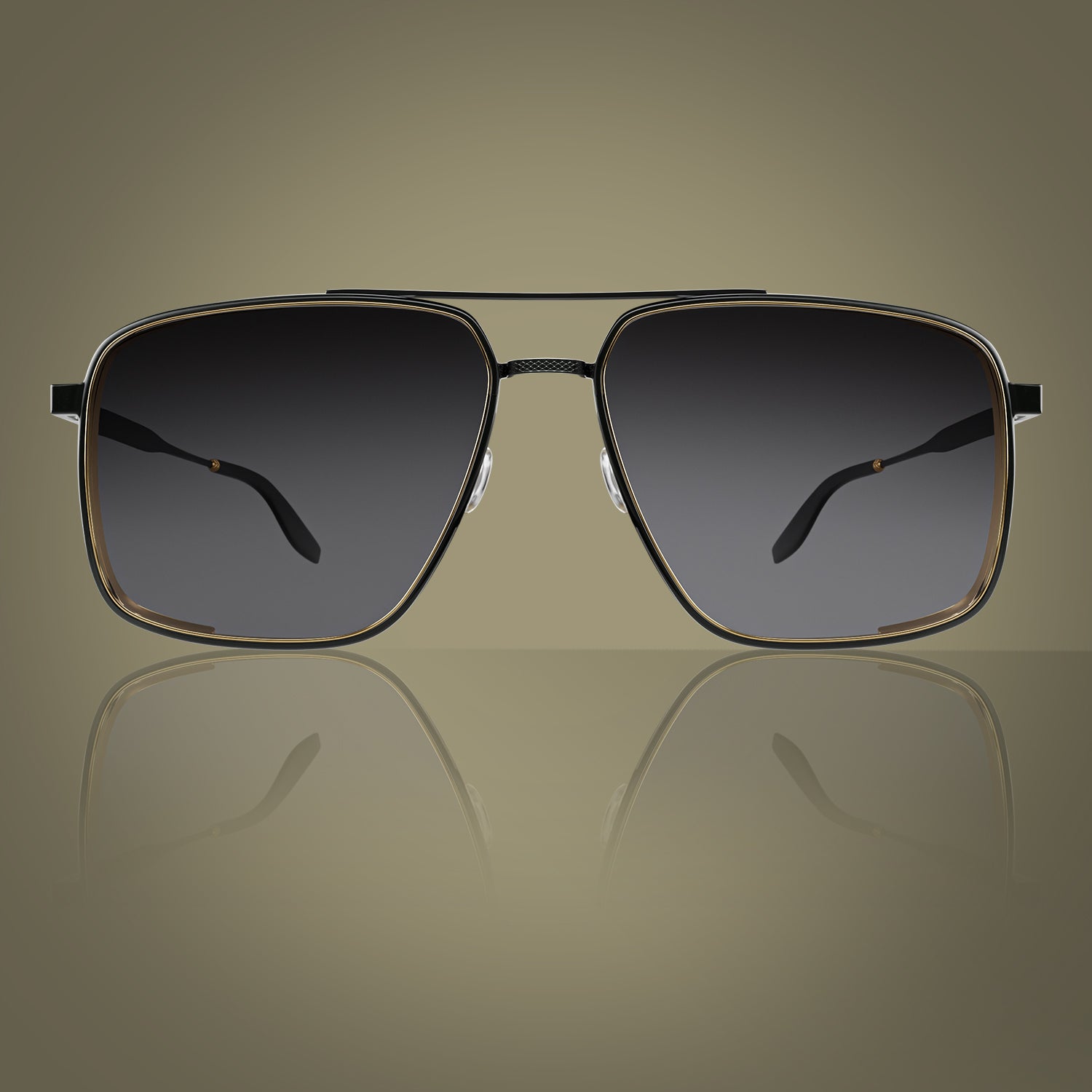 James Bond Scaramanga Sunglasses - Black Satin / Gold Edition - By Barton Perreira (Pre-order)