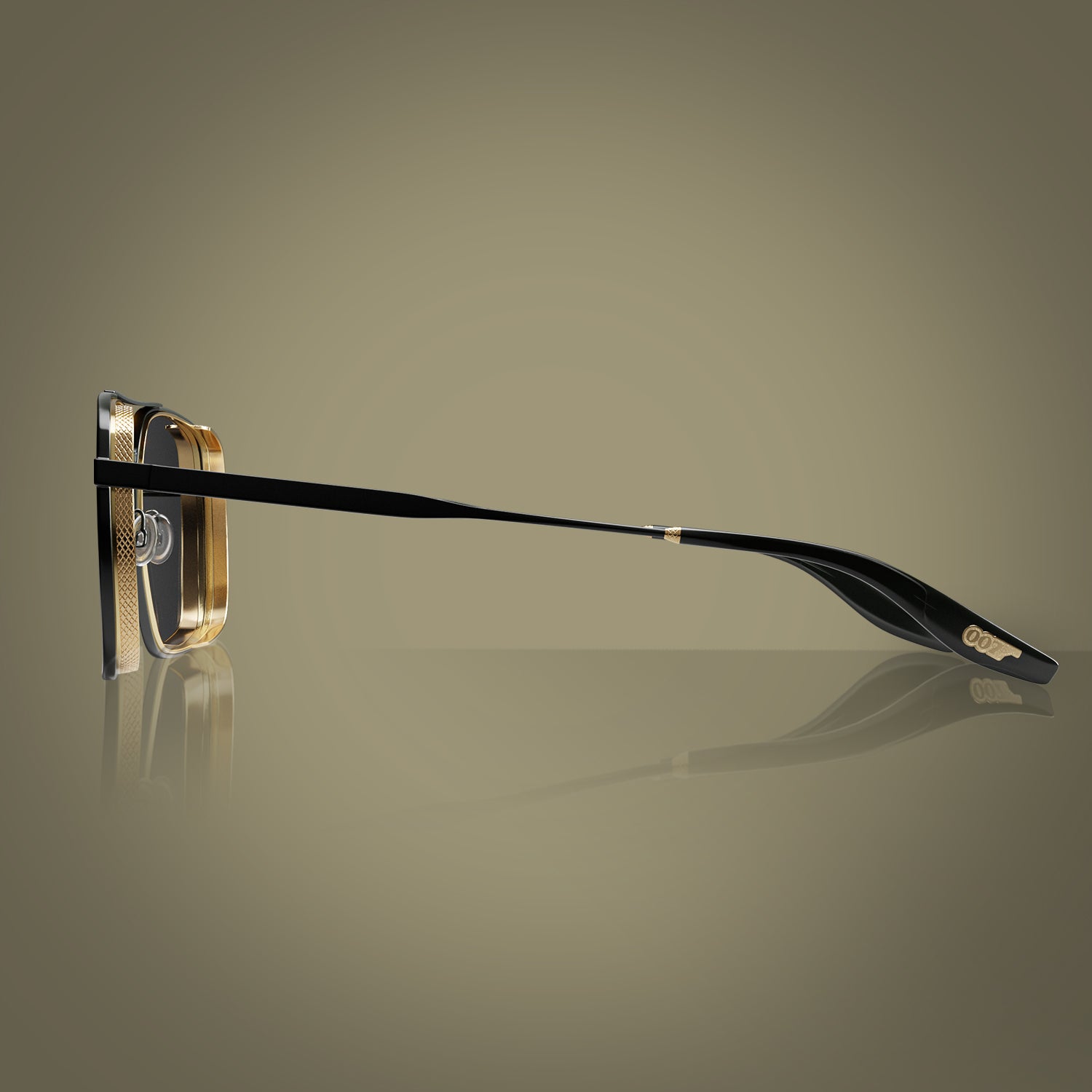 James Bond Scaramanga Sunglasses - Black Satin / Gold Edition - By Barton Perreira (Pre-order)