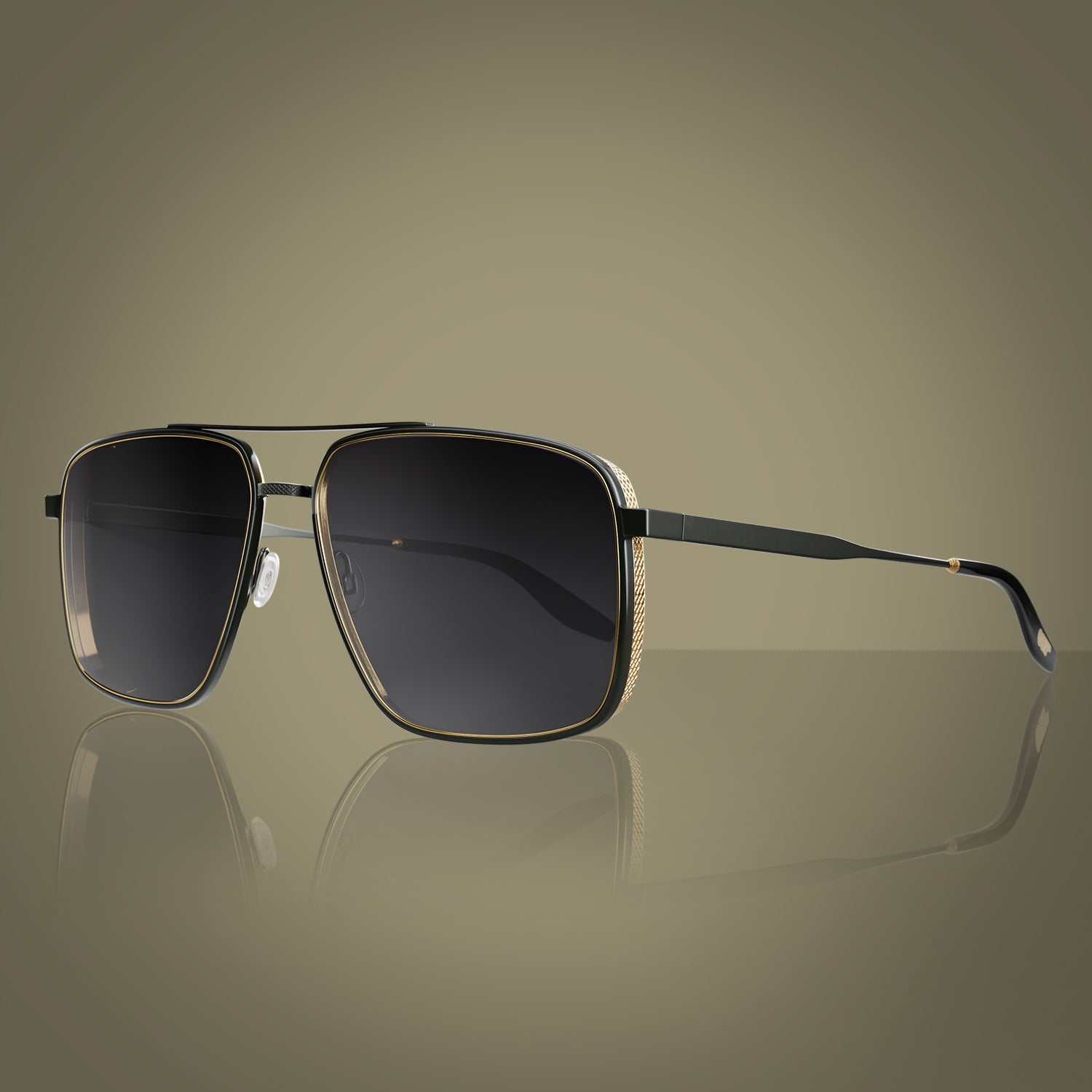 James Bond Scaramanga Sunglasses - Black Satin / Gold Edition - By Barton Perreira (Pre-order)