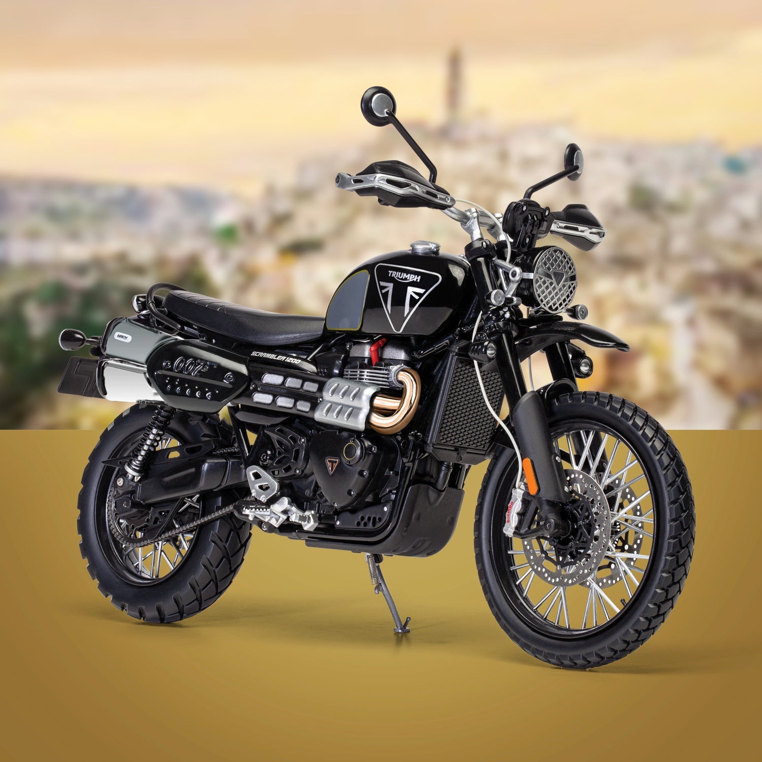 James Bond Triumph Scrambler 1200 Model Bike - 007 Edition - By Corgi