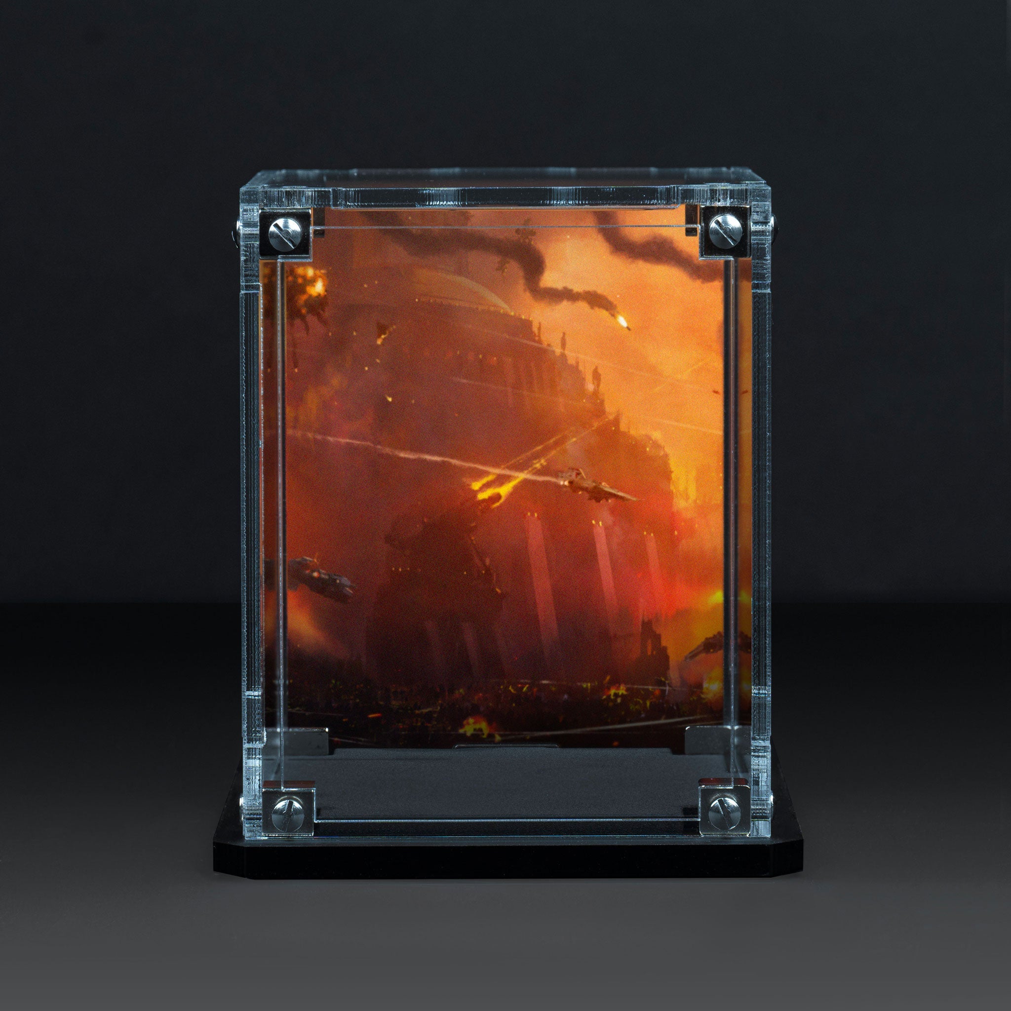 Display Case for Warhammer® Miniature with Endless War Background