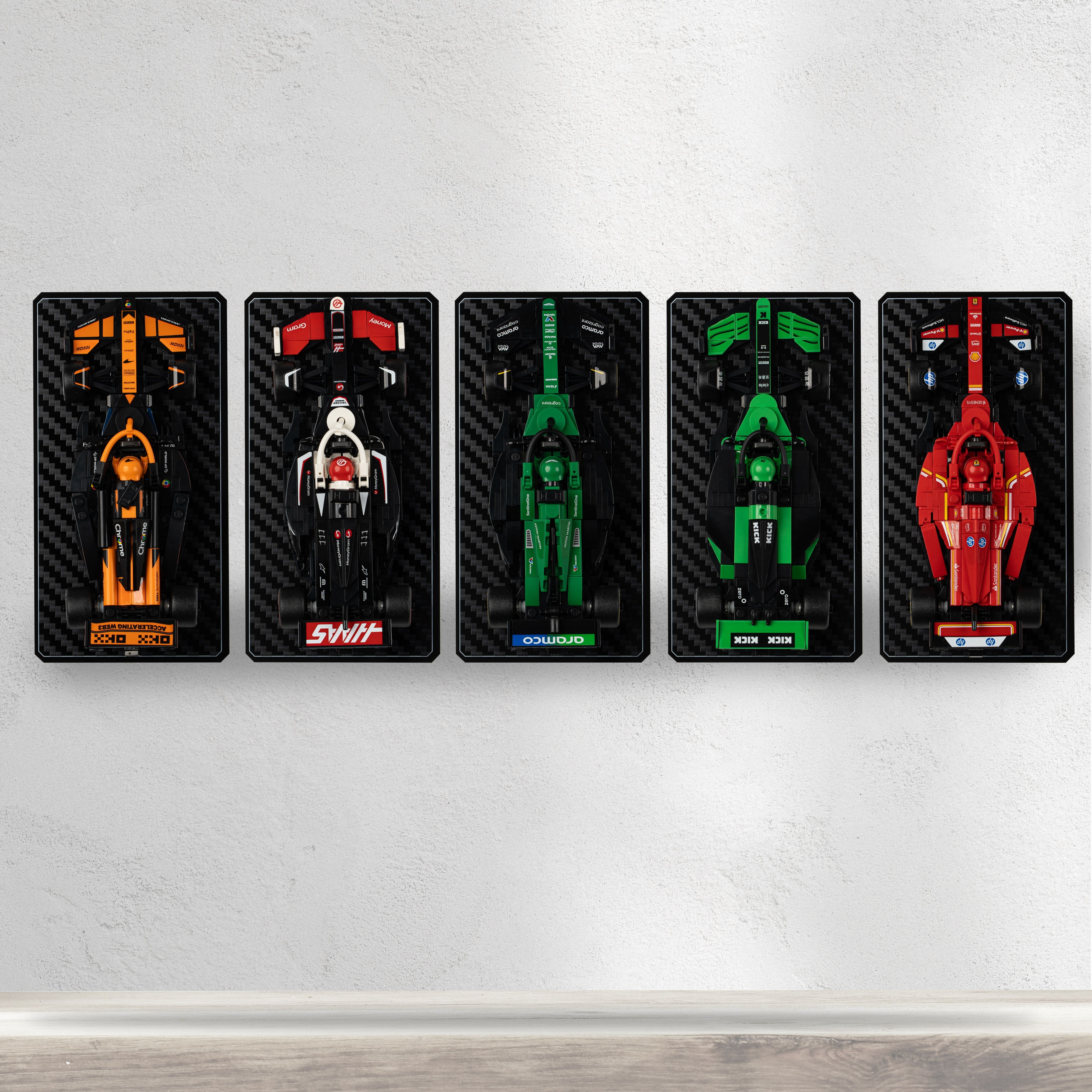 Wall Mountable Display Stand for LEGO® Speed Champions: Formula 1 Range