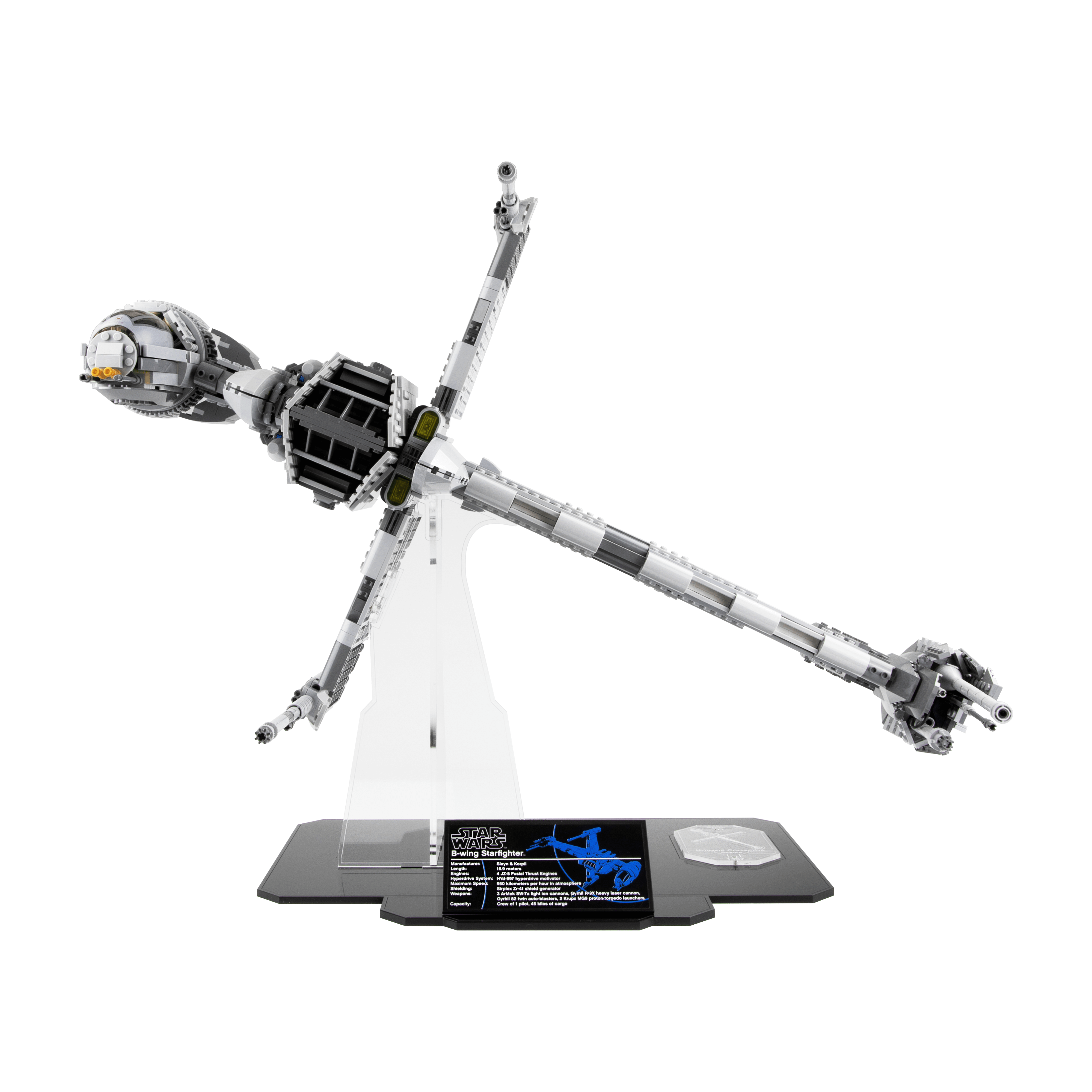 Display Stand for LEGO® Star Wars™ UCS B-Wing Starfighter (10227)