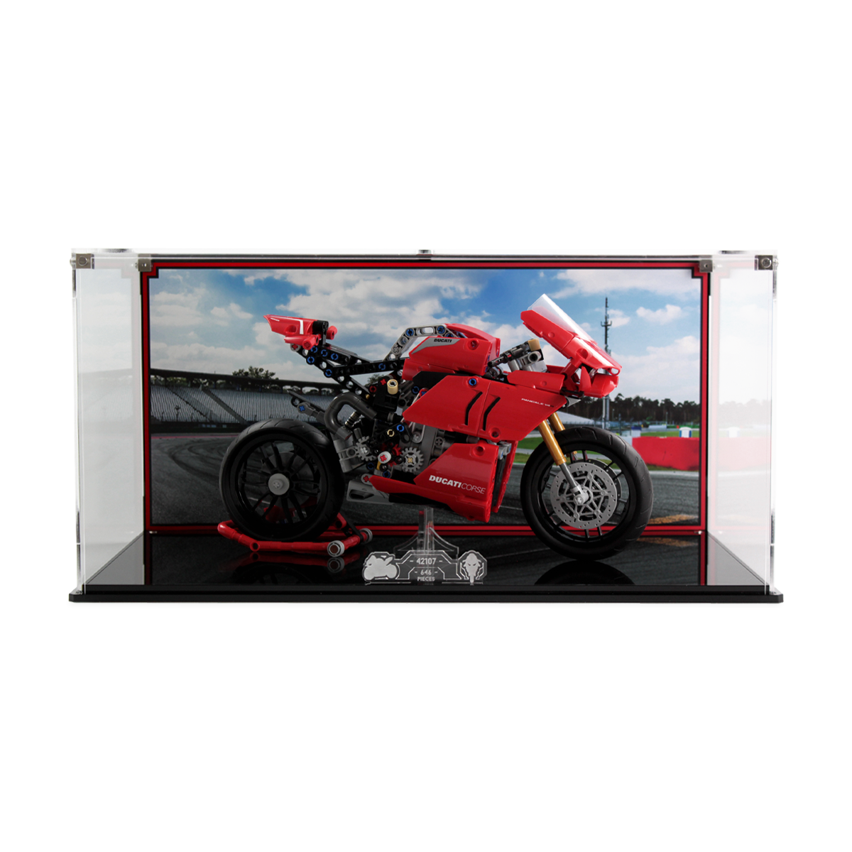 Display Case for LEGO® Technic: Ducati Panigale V4 R (42107)