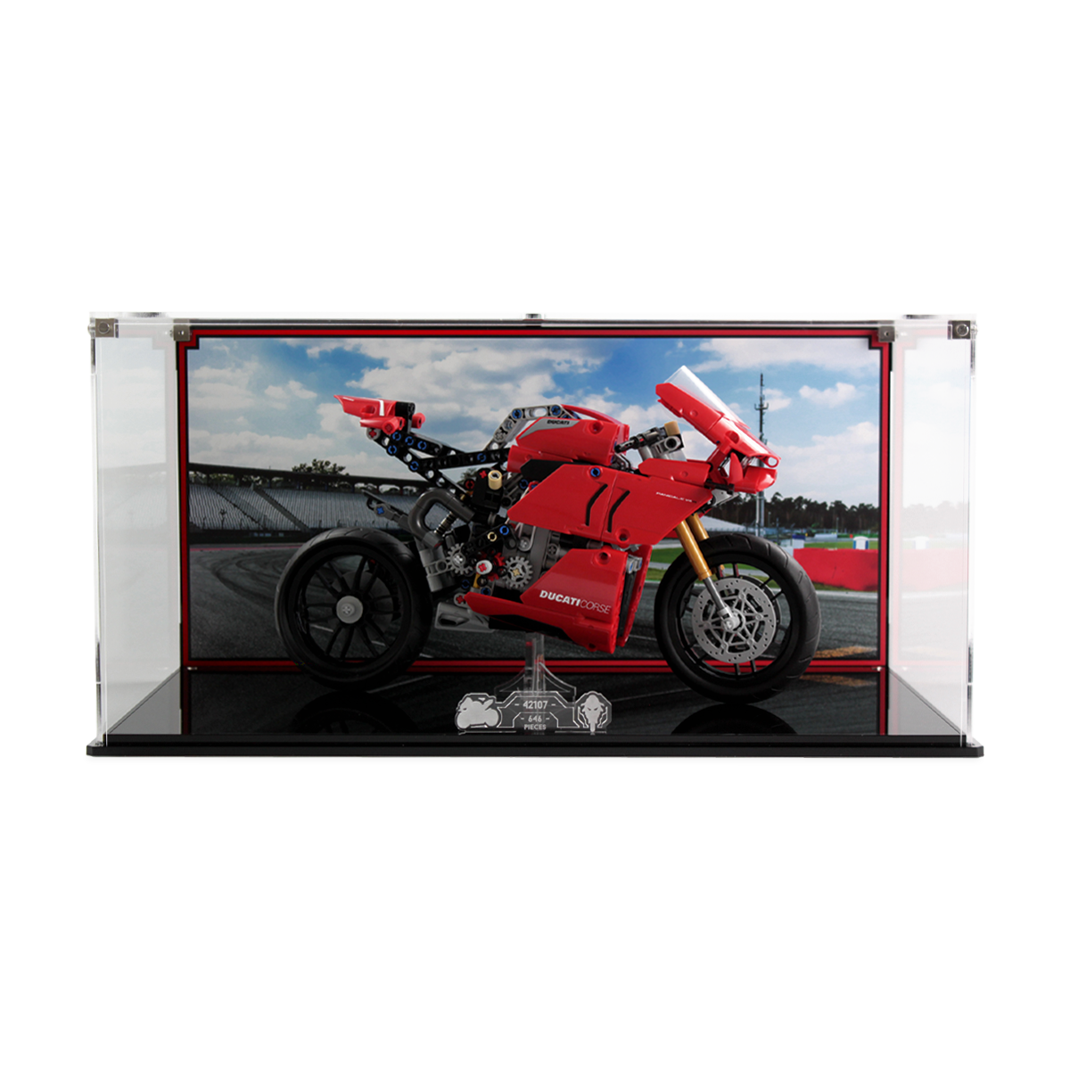 Display Case for LEGO® Technic: Ducati Panigale V4 R (42107)