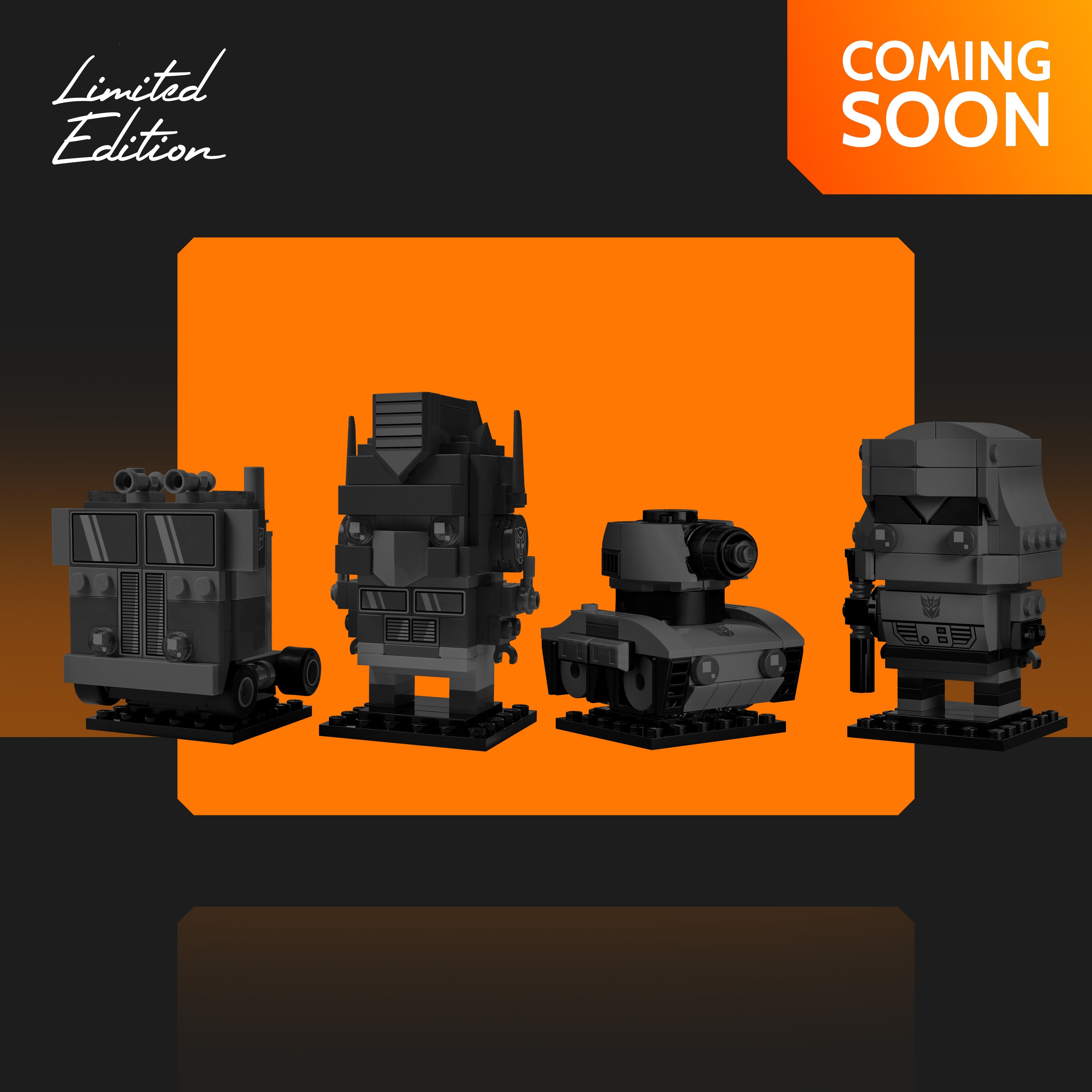 Limited Edition Display Case for LEGO® Brickheadz Megatron Robot & Vehicle / Optimus Prime Robot & Vehicle (40803, 40924)