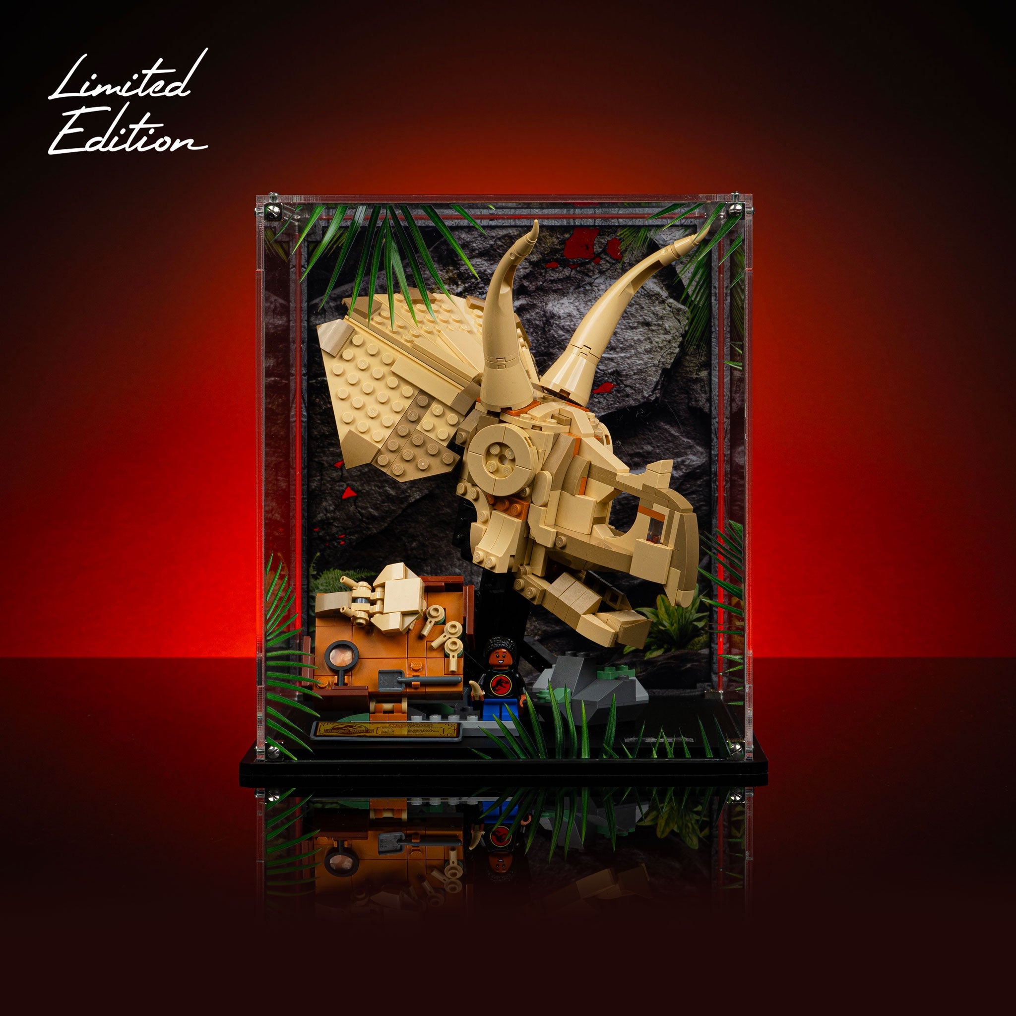 Limited Edition Display Case for LEGO® Jurassic World: Dinosaur Fossils Triceratops Skull (76969)
