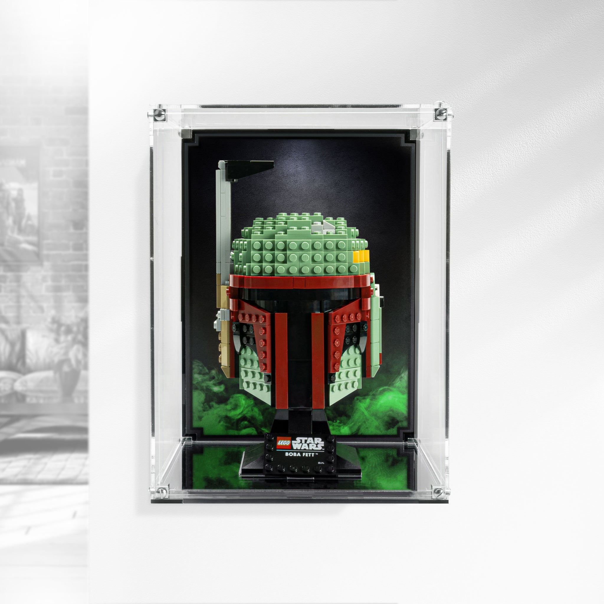 Wall Mounted Display Case for LEGO® Star Wars Boba Fett Helmet (75277)