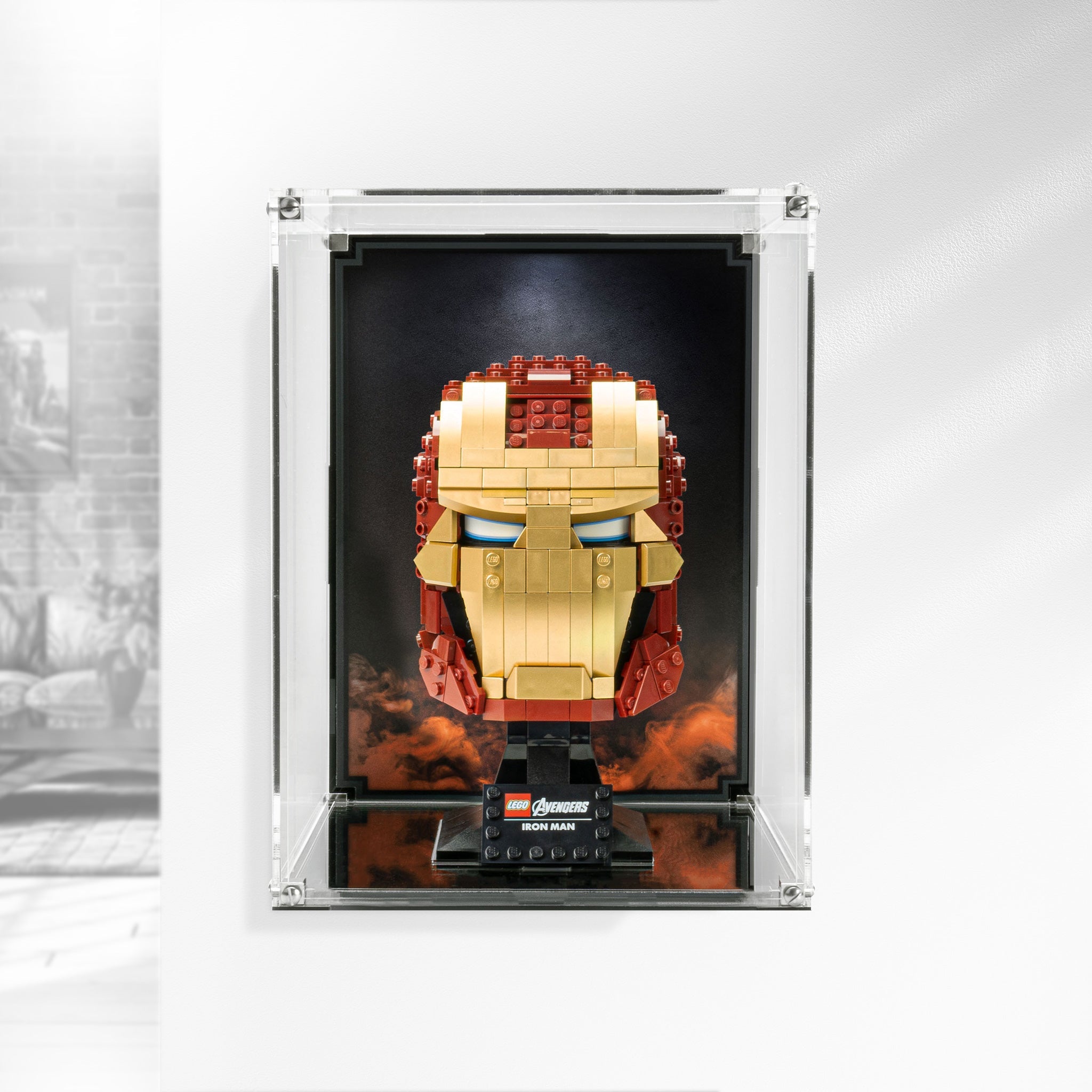 Wall Mounted Display Case for LEGO® Iron Man Helmet (76165)