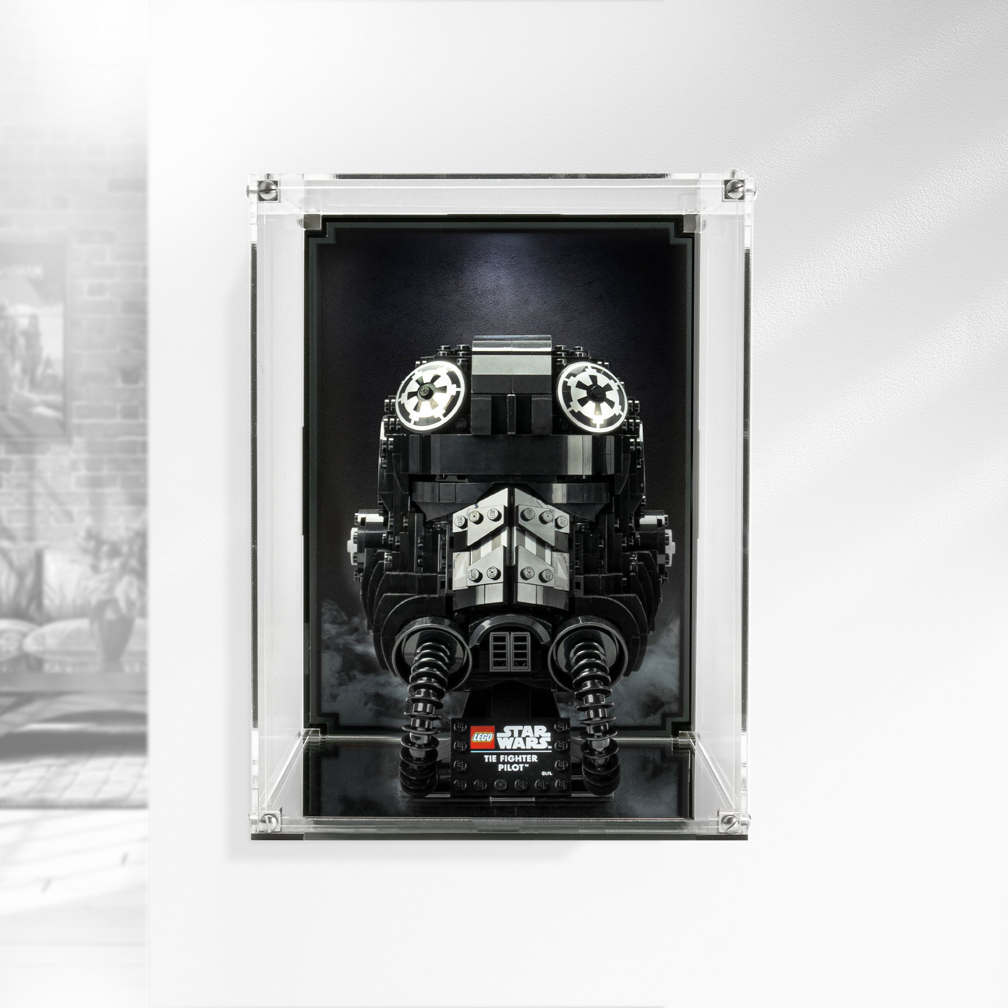 Wall Mounted Display Case for LEGO® Star Wars TIE Fighter Pilot Helmet (75274)