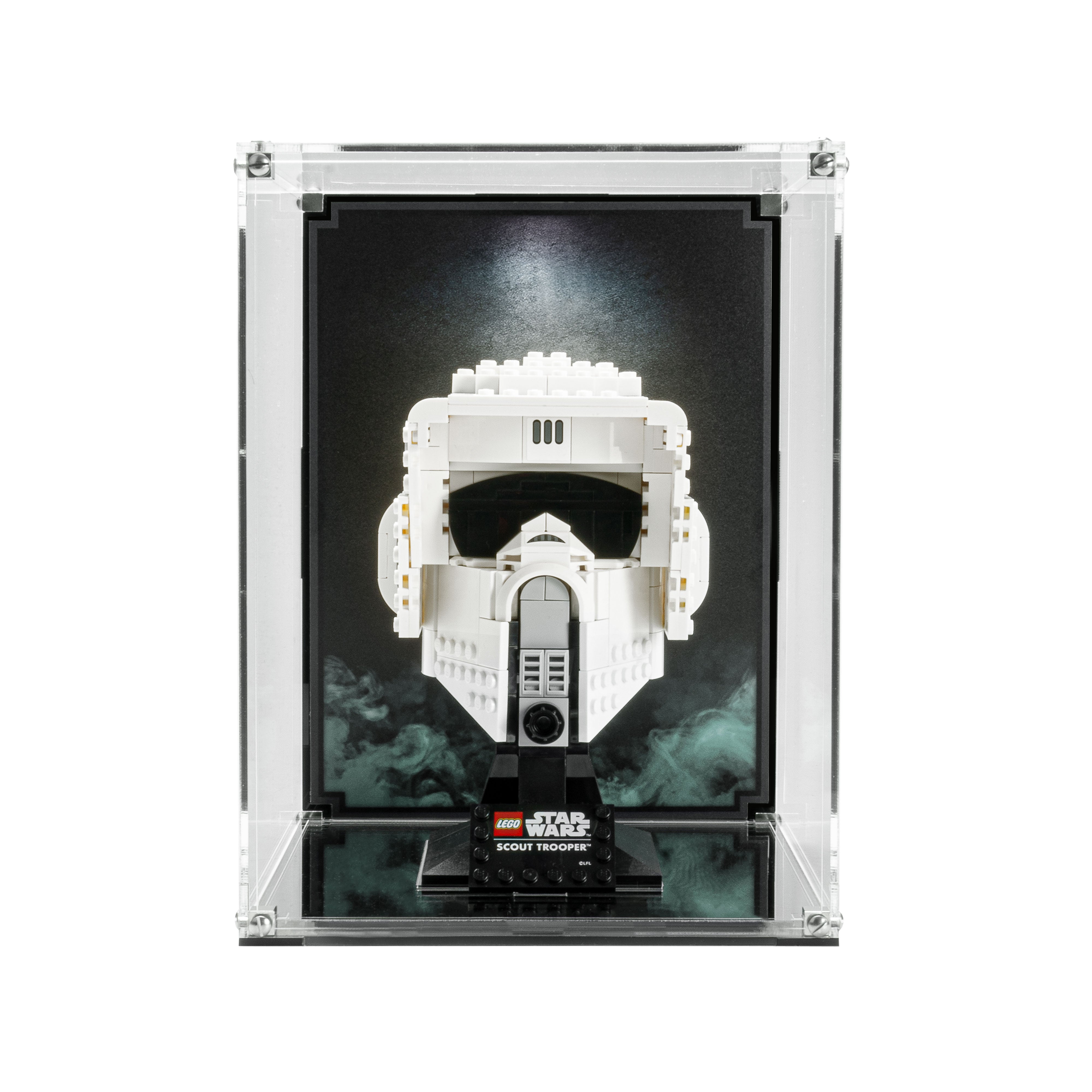 Wall Mounted Display Case for LEGO® Star Wars Scout Trooper Helmet (75305)