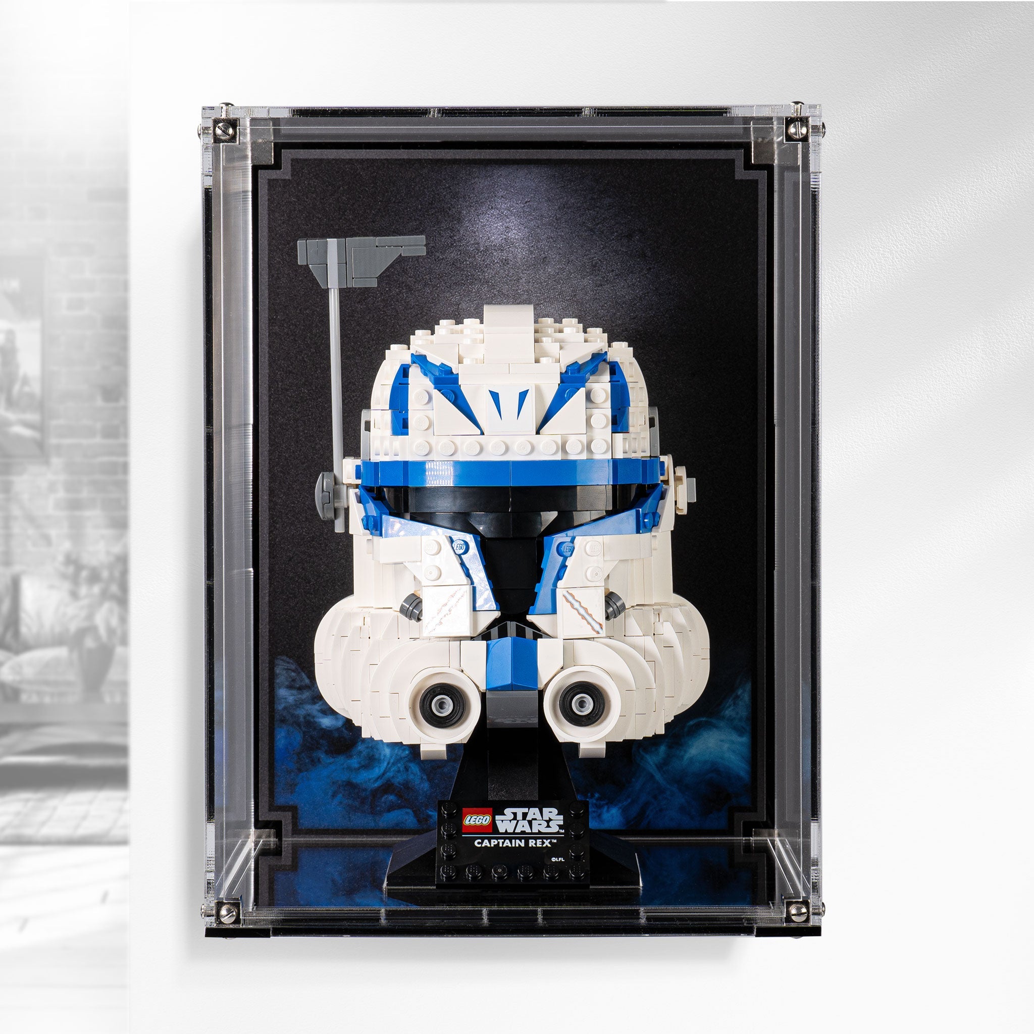 Wall Mounted Display Case for LEGO® Star Wars Captain Rex Helmet (75349)