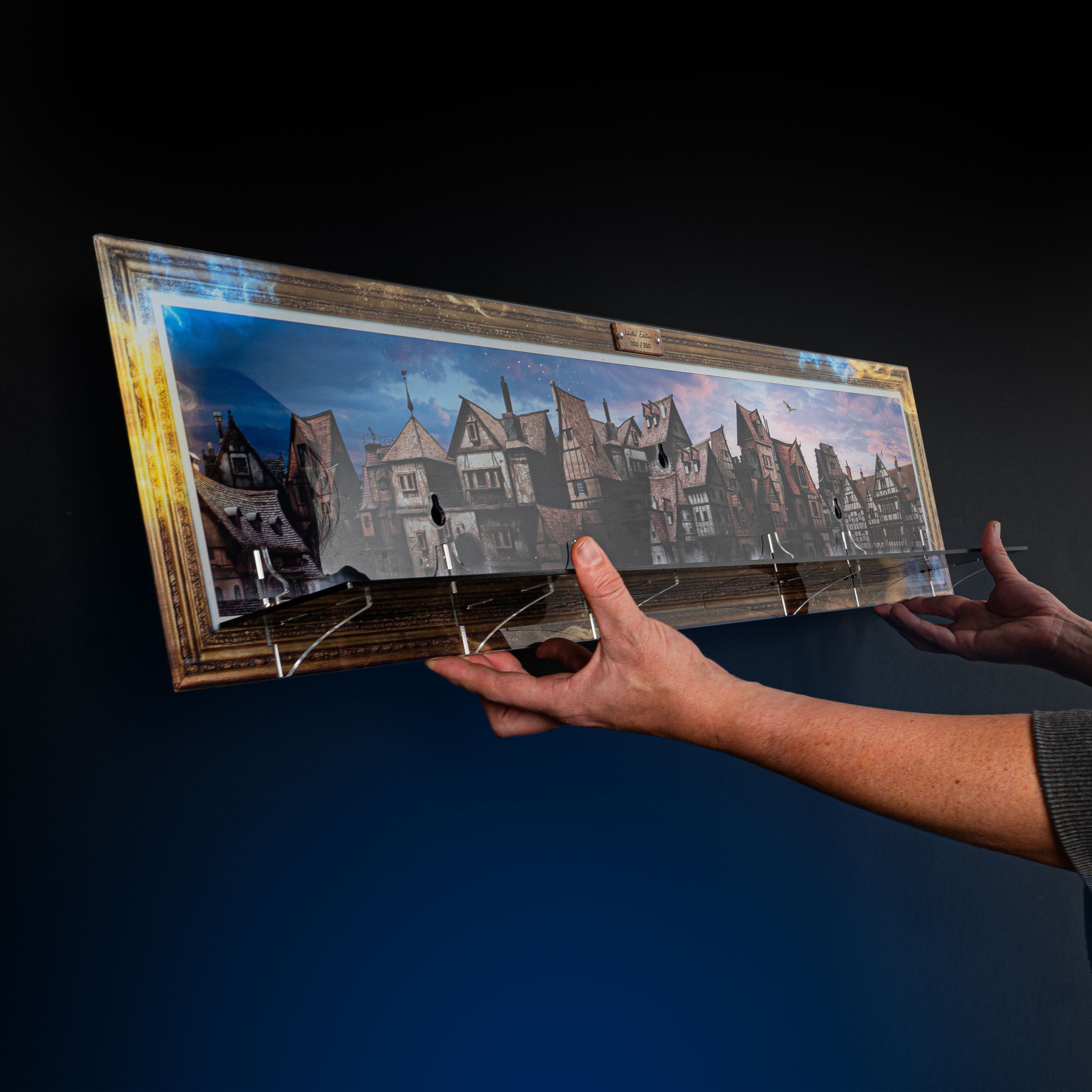 Limited Edition Wall Mounted Display Stand for LEGO® Harry Potter: Diagon Alley Wizarding Shops (76444)