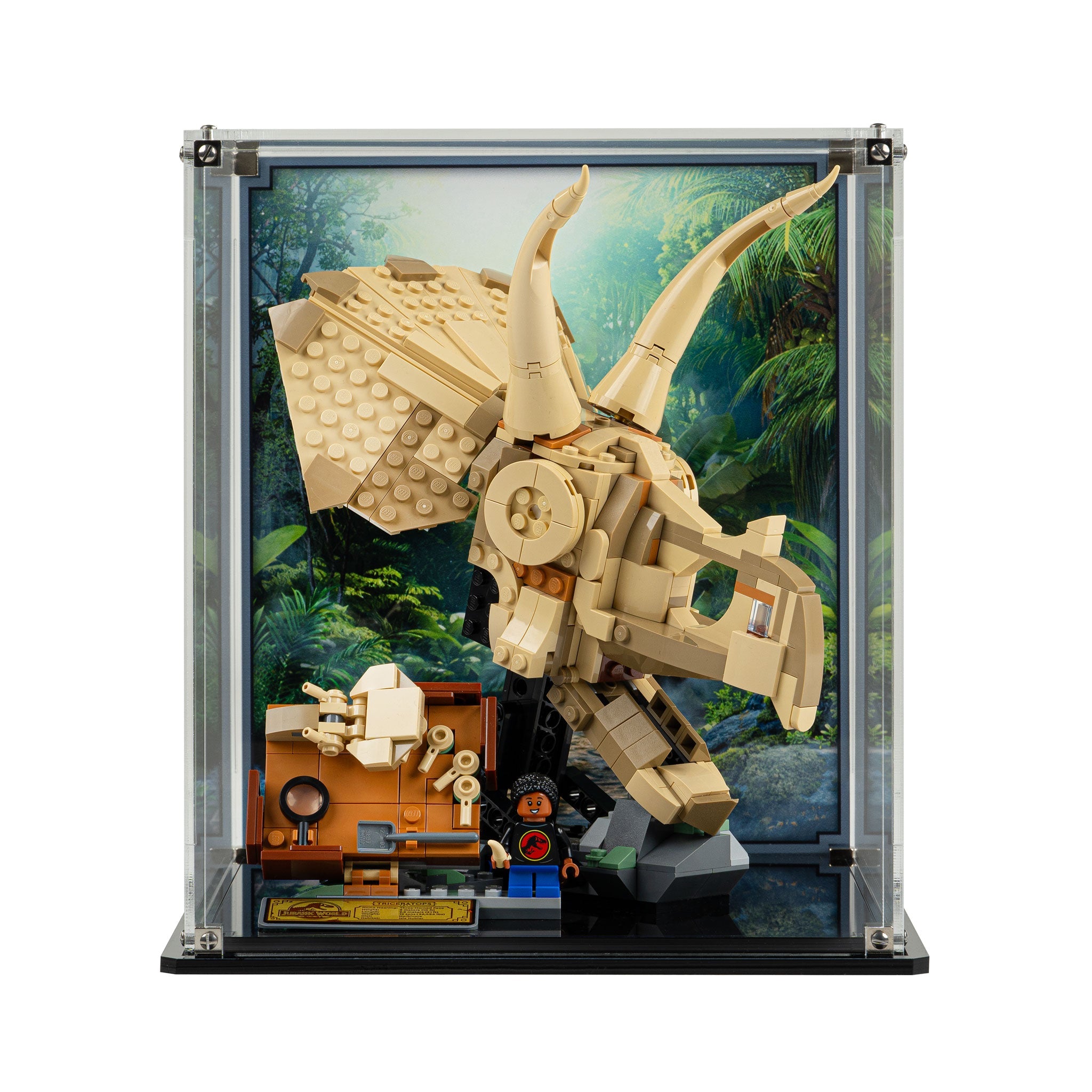 Display Case for LEGO® Jurassic World: Dinosaur Fossils Triceratops Skull (76969)