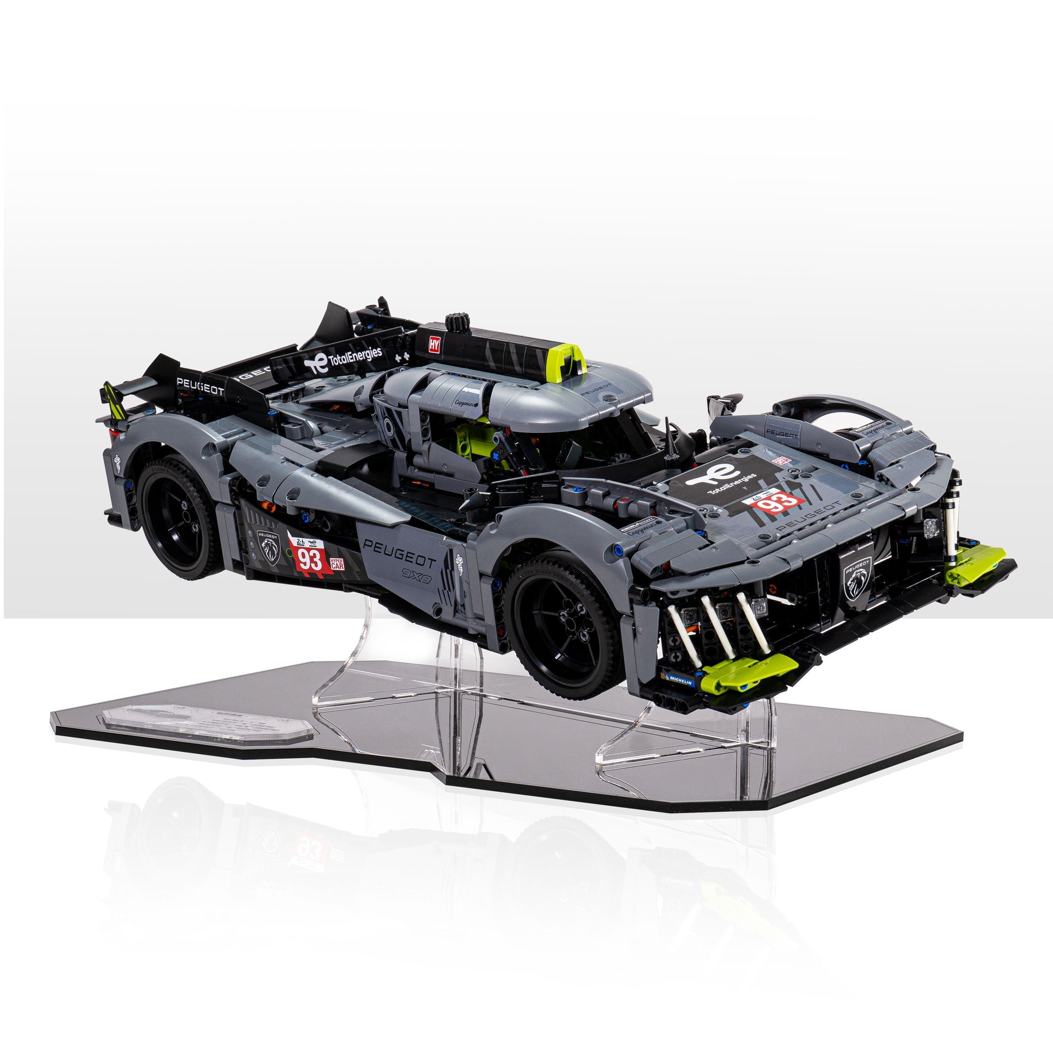 Display Stand for LEGO® Technic: PEUGEOT 9X8 24H Le Mans Hybrid Hypercar (42156)