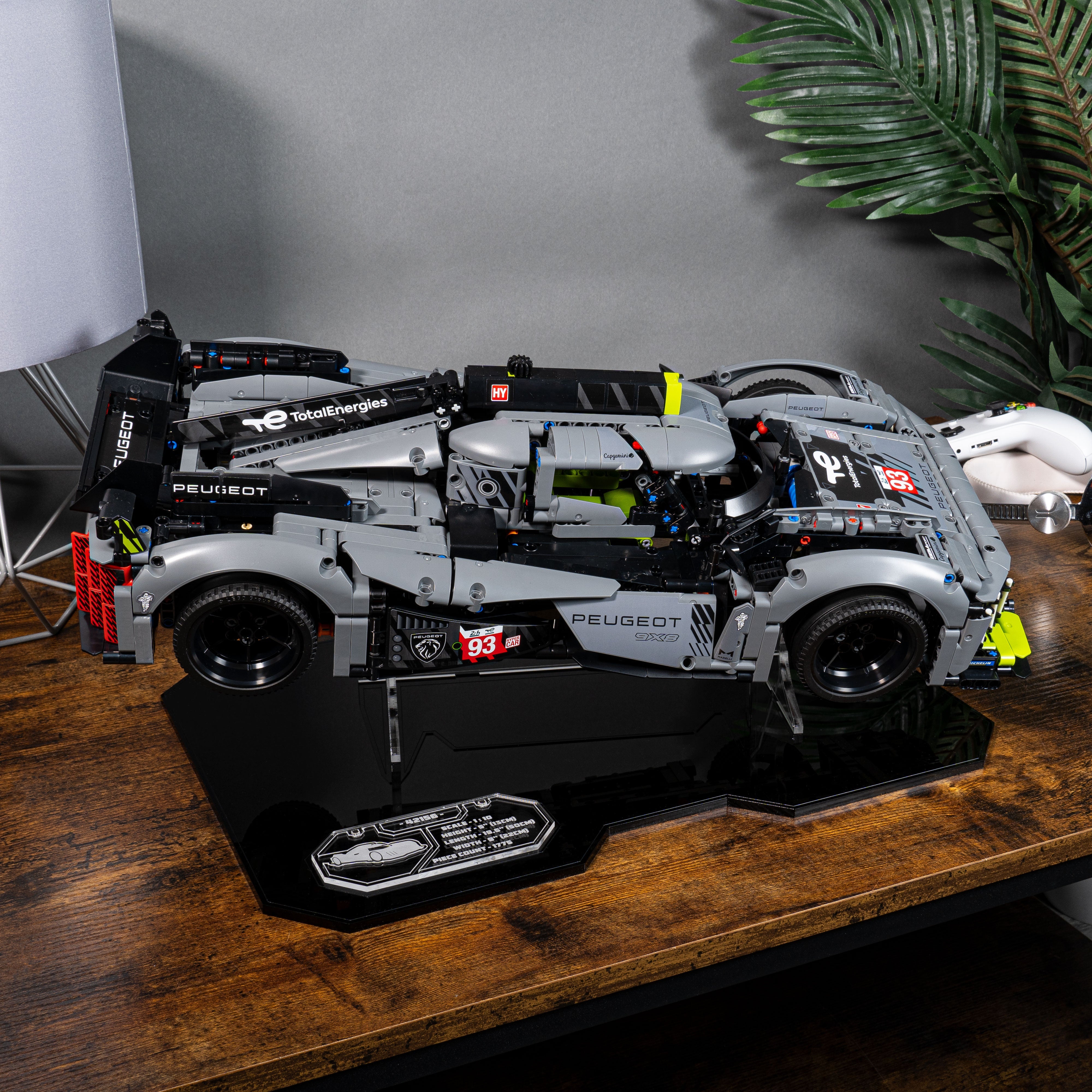 Display Stand for LEGO® Technic: PEUGEOT 9X8 24H Le Mans Hybrid Hypercar (42156)