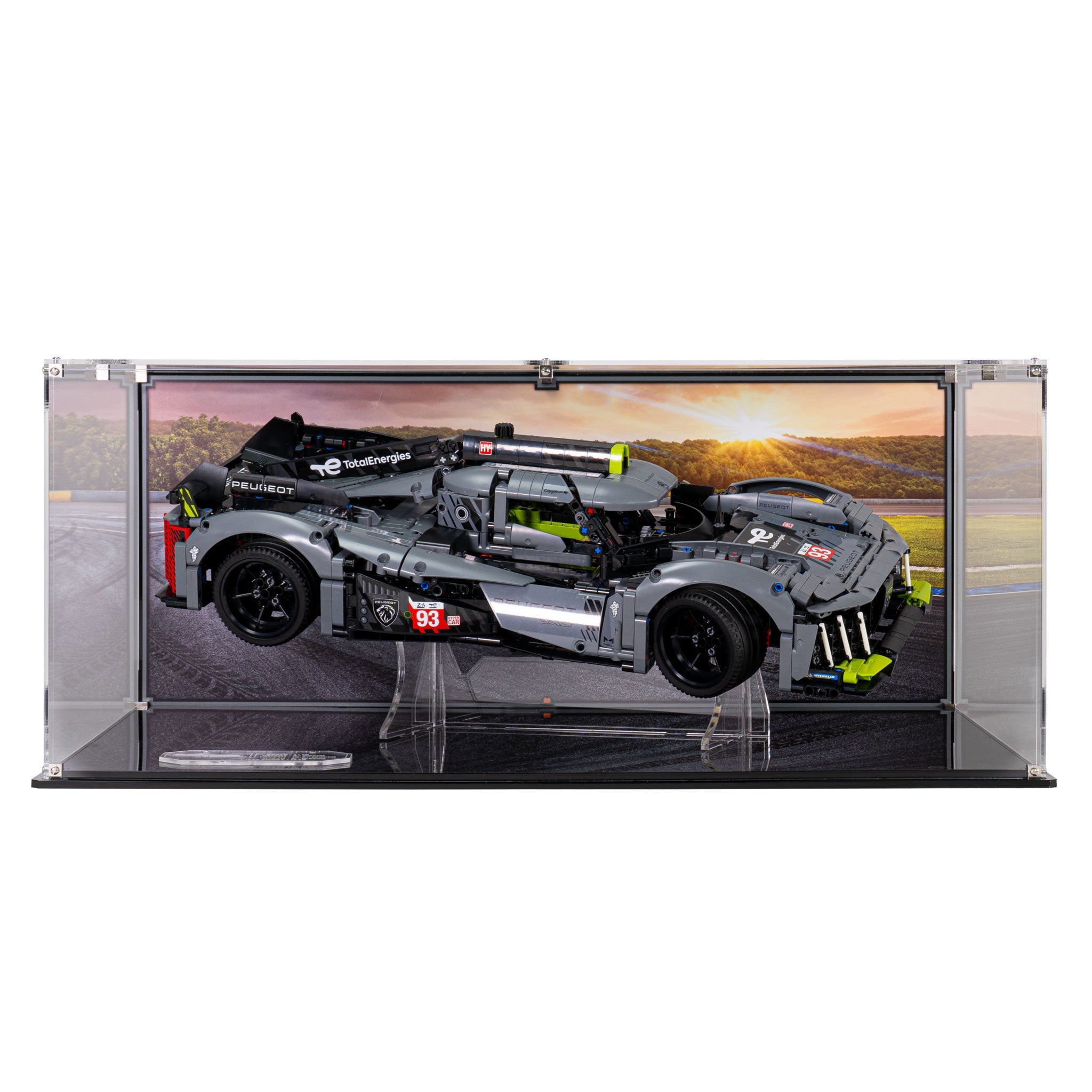Display Case for LEGO® Technic: PEUGEOT 9X8 24H Le Mans Hybrid Hypercar (42156)