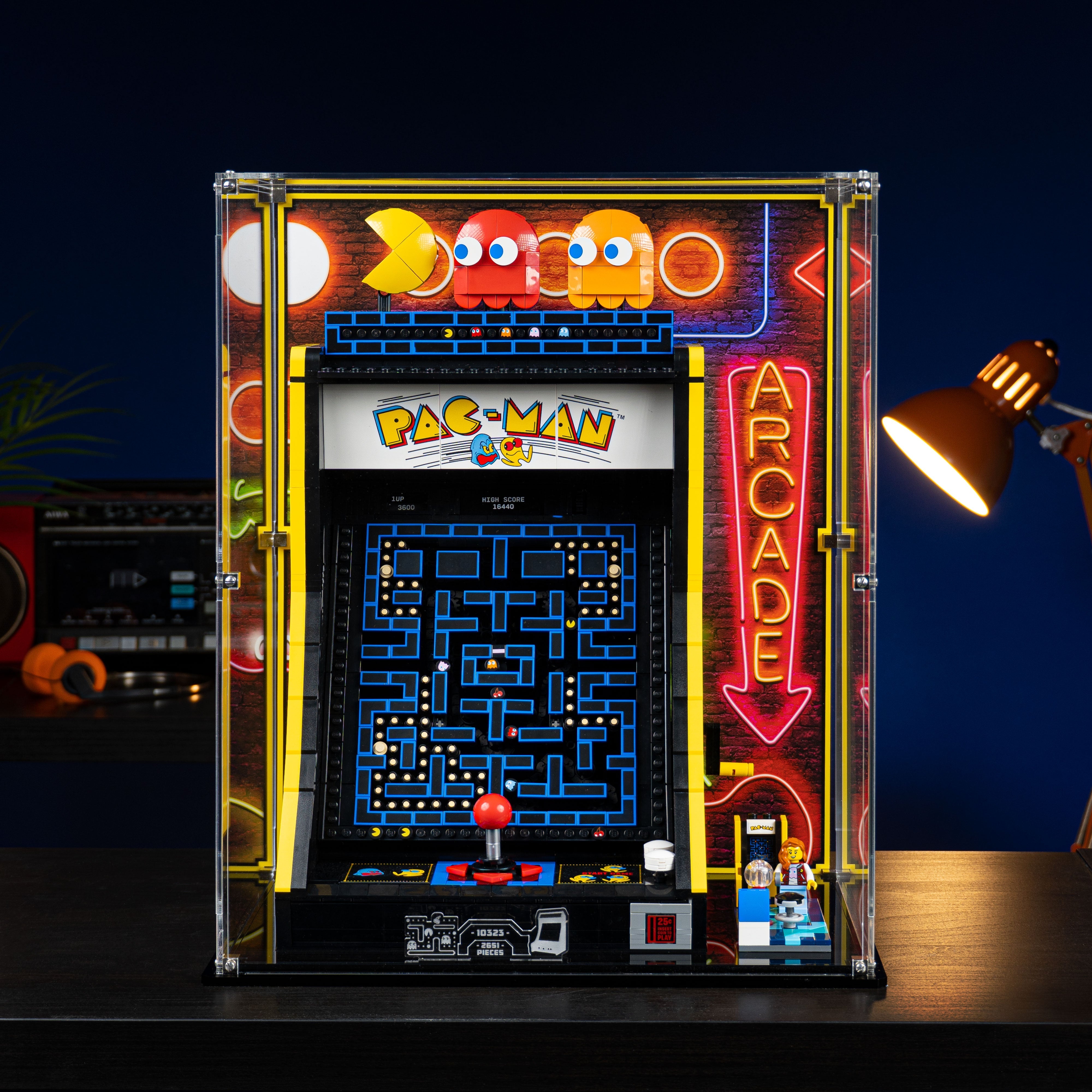 Clear Display Case for LEGO® PAC-MAN Arcade (10323)