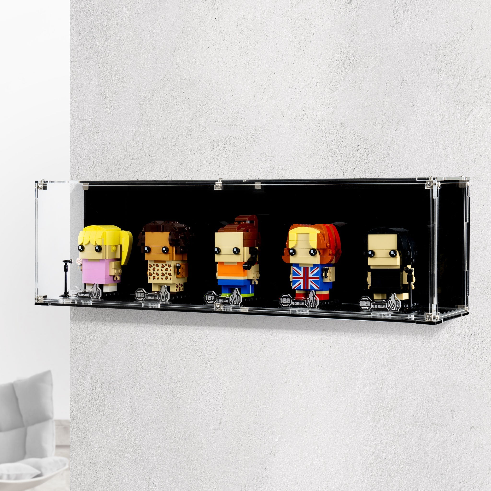 Wall Mounted Display Case for LEGO® Brickheadz Spice Girls Tribute (40548)
