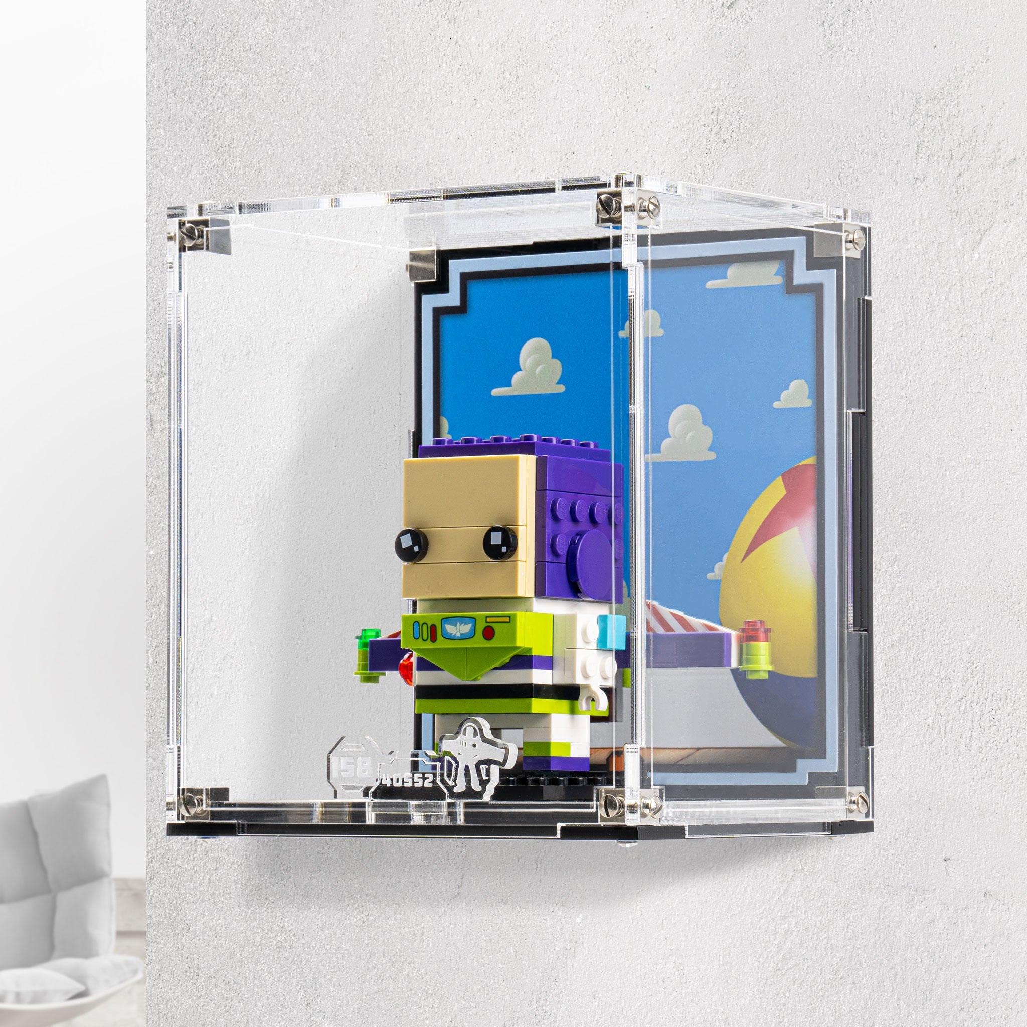 Wall Mounted Display Case for LEGO® Brickheadz Buzz Lightyear (40552)