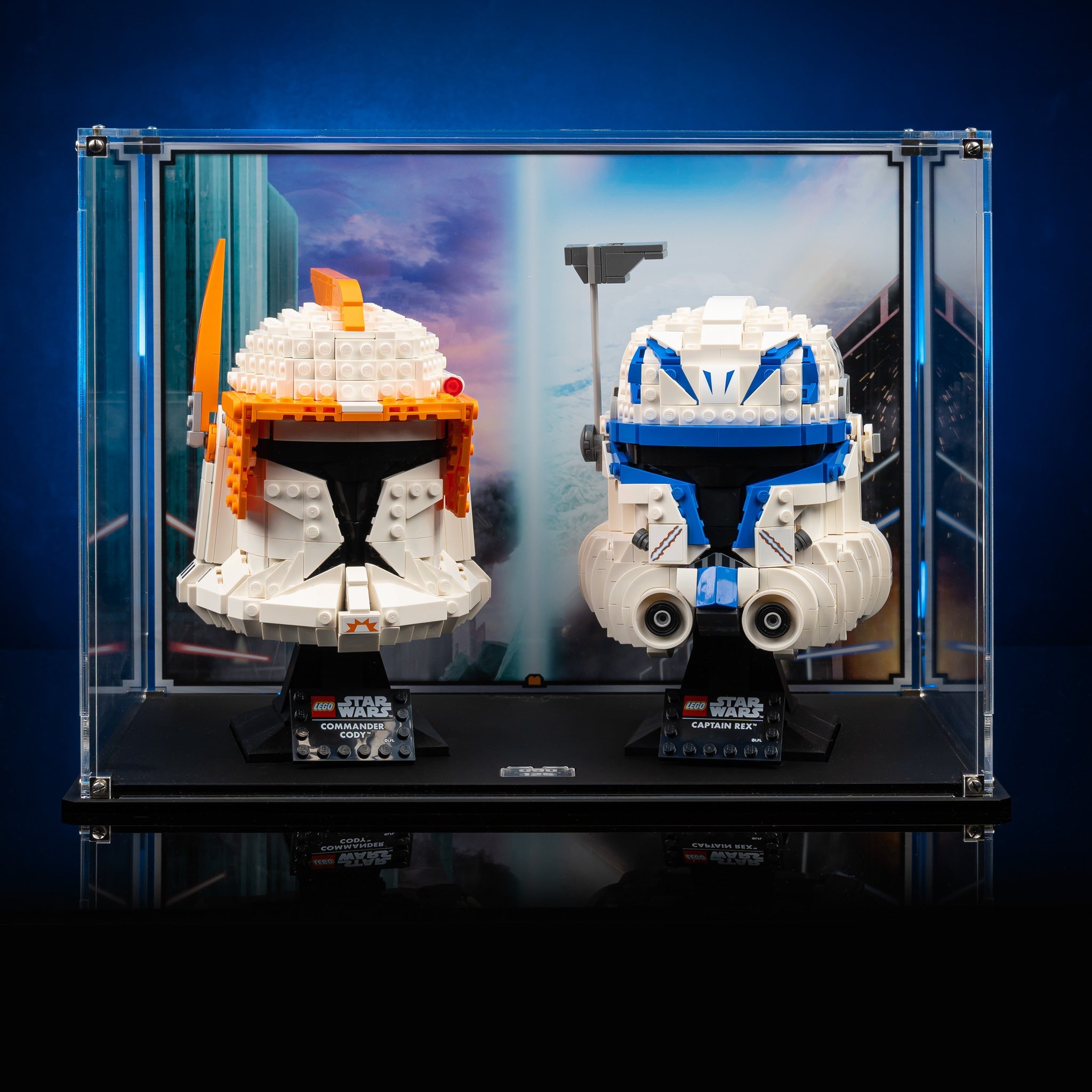 Limited Edition Display Case for LEGO® Star Wars Commander Cody and Captain Rex Helmets (75349 & 75350)