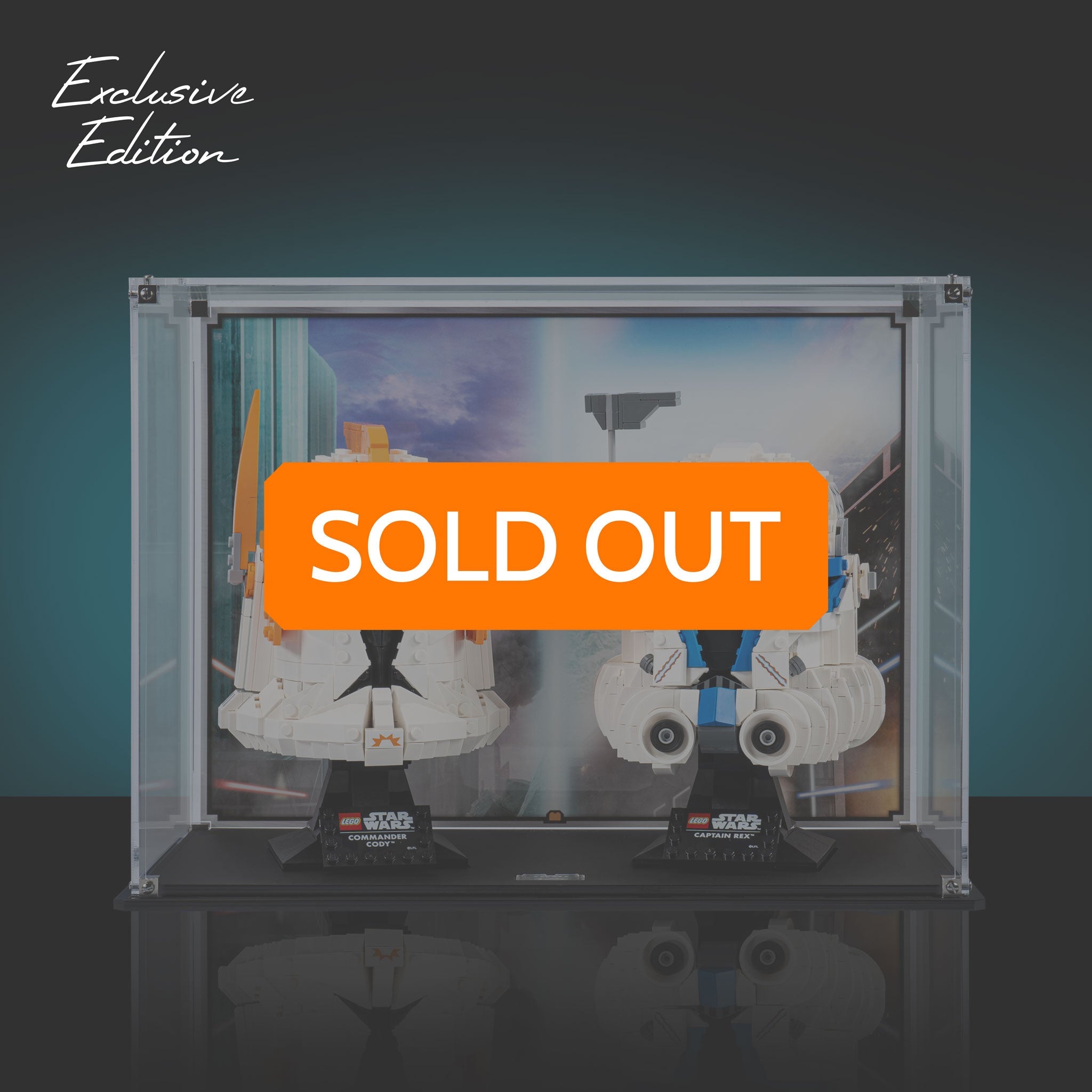 Limited Edition Display Case for LEGO® Star Wars Commander Cody and Captain Rex Helmets (75349 & 75350)