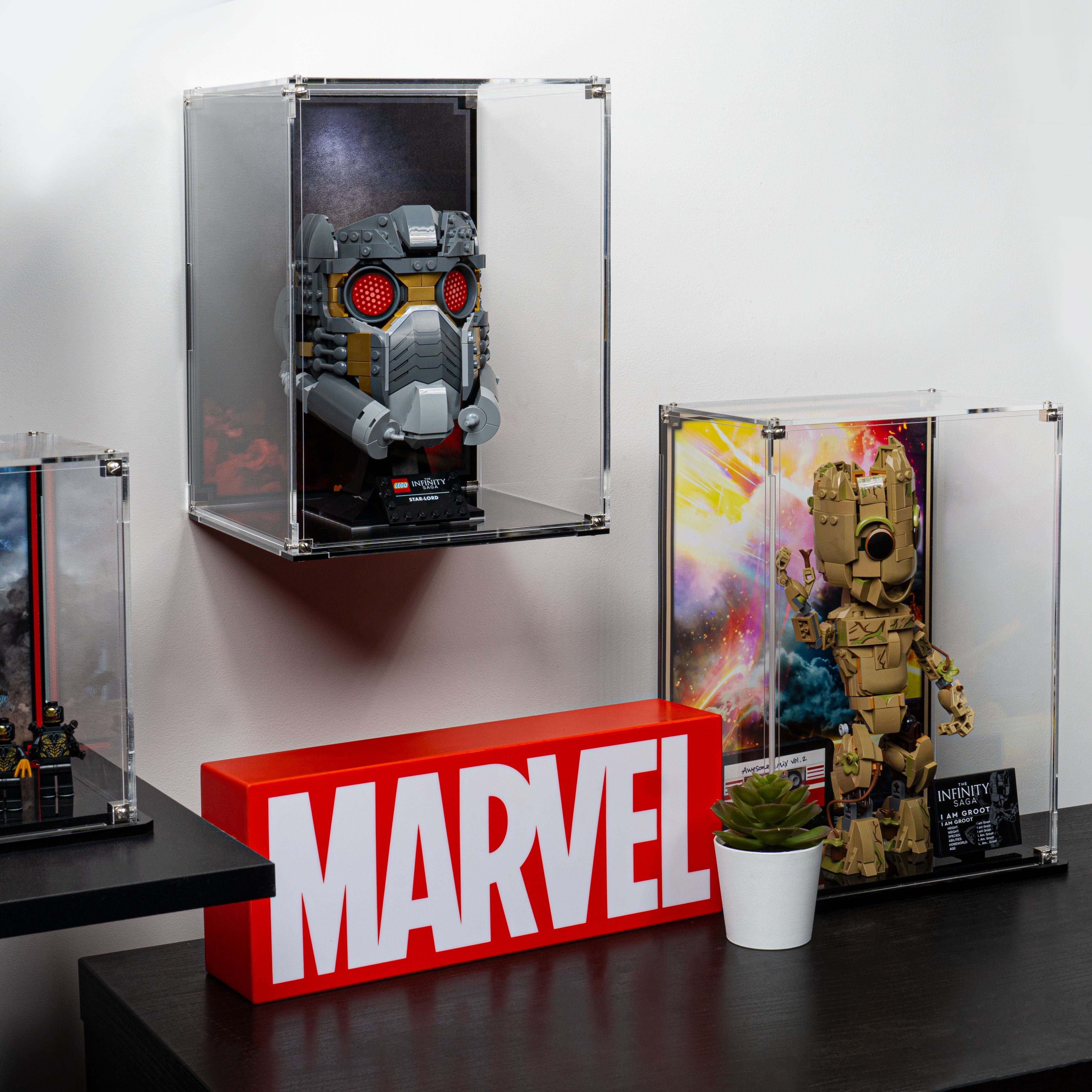 Wall Mounted Display Case for LEGO® Marvel Star-Lord's Helmet (76251)