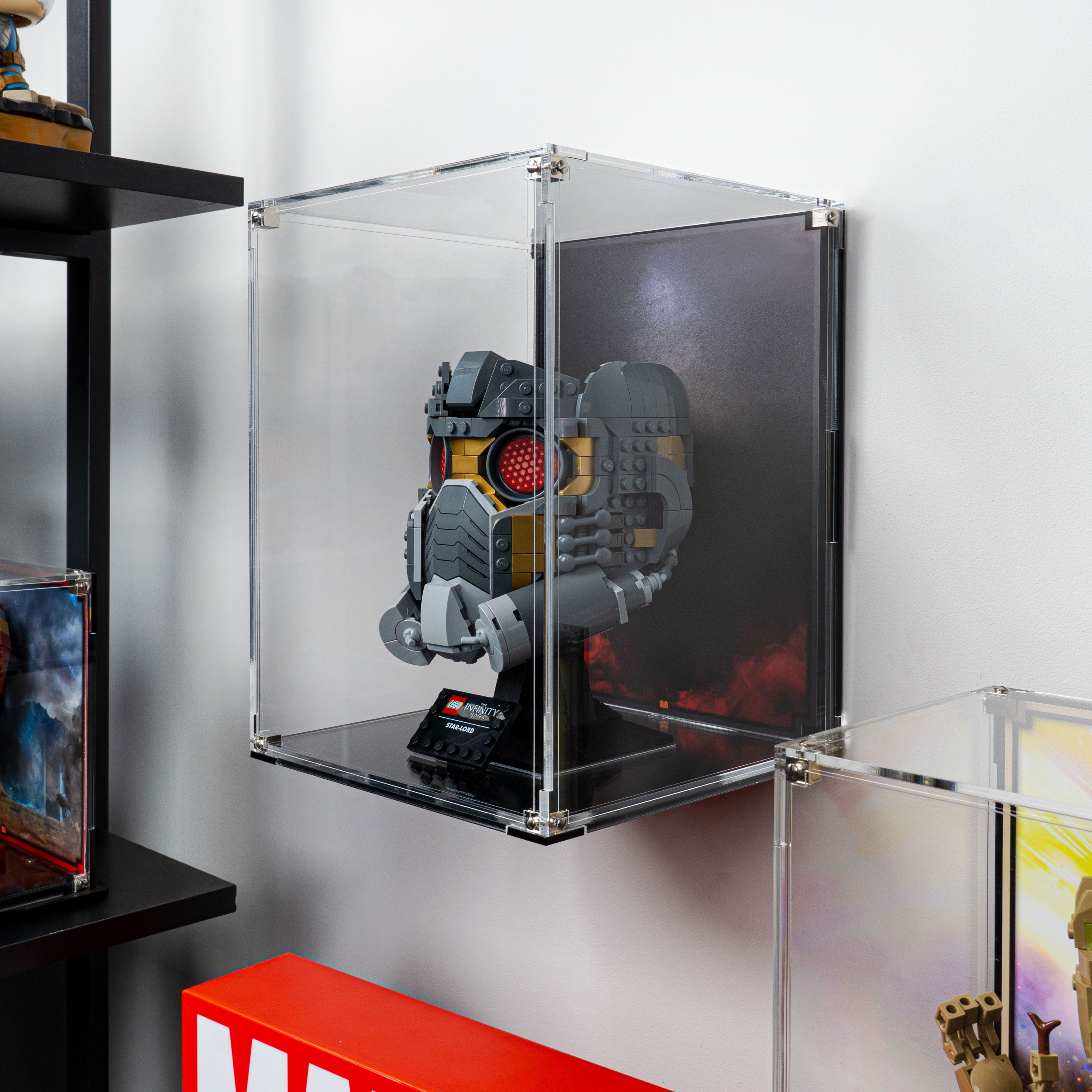 Wall Mounted Display Case for LEGO® Marvel Star-Lord's Helmet (76251)