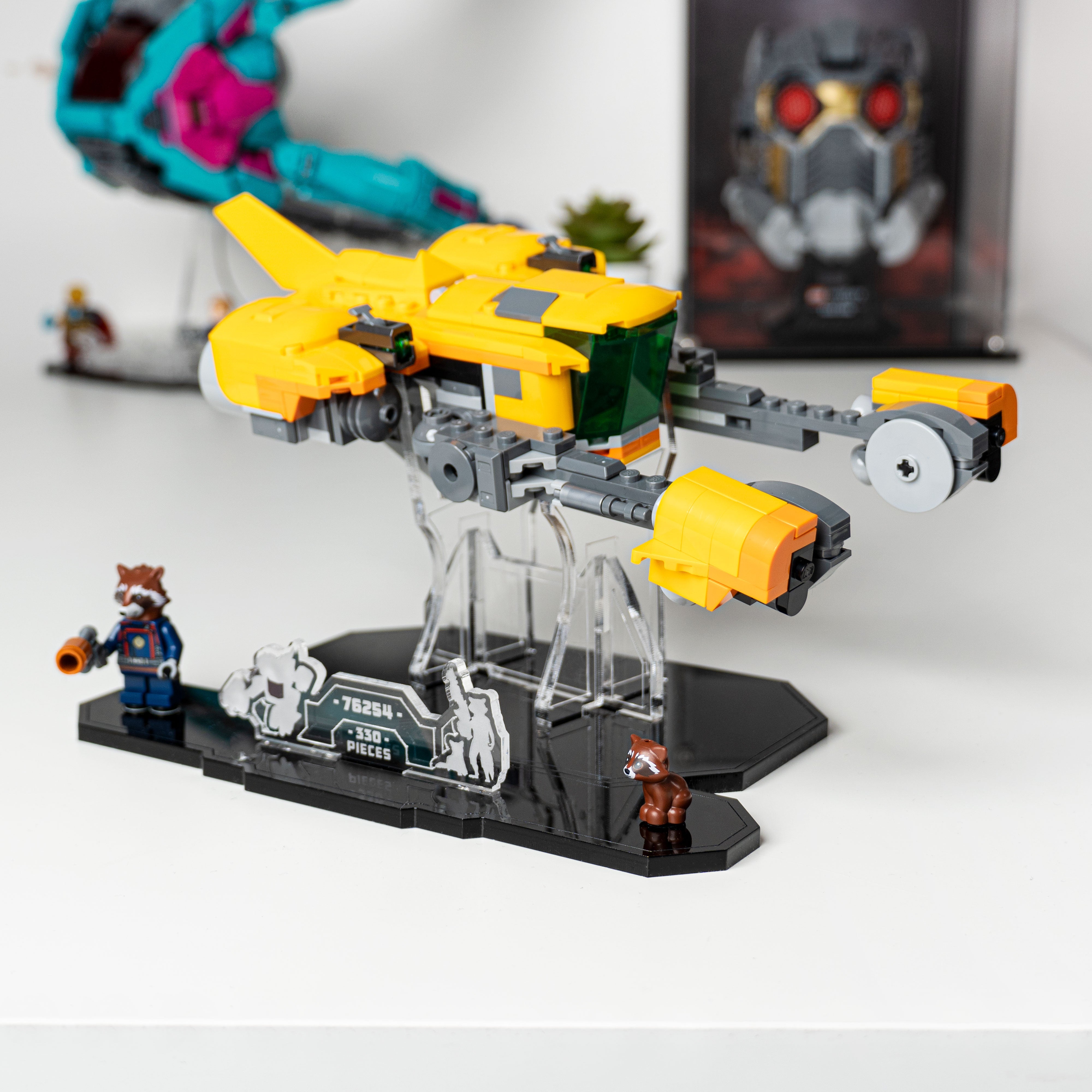 Display Stand for LEGO® Marvel Baby Rocket's Ship (76254)