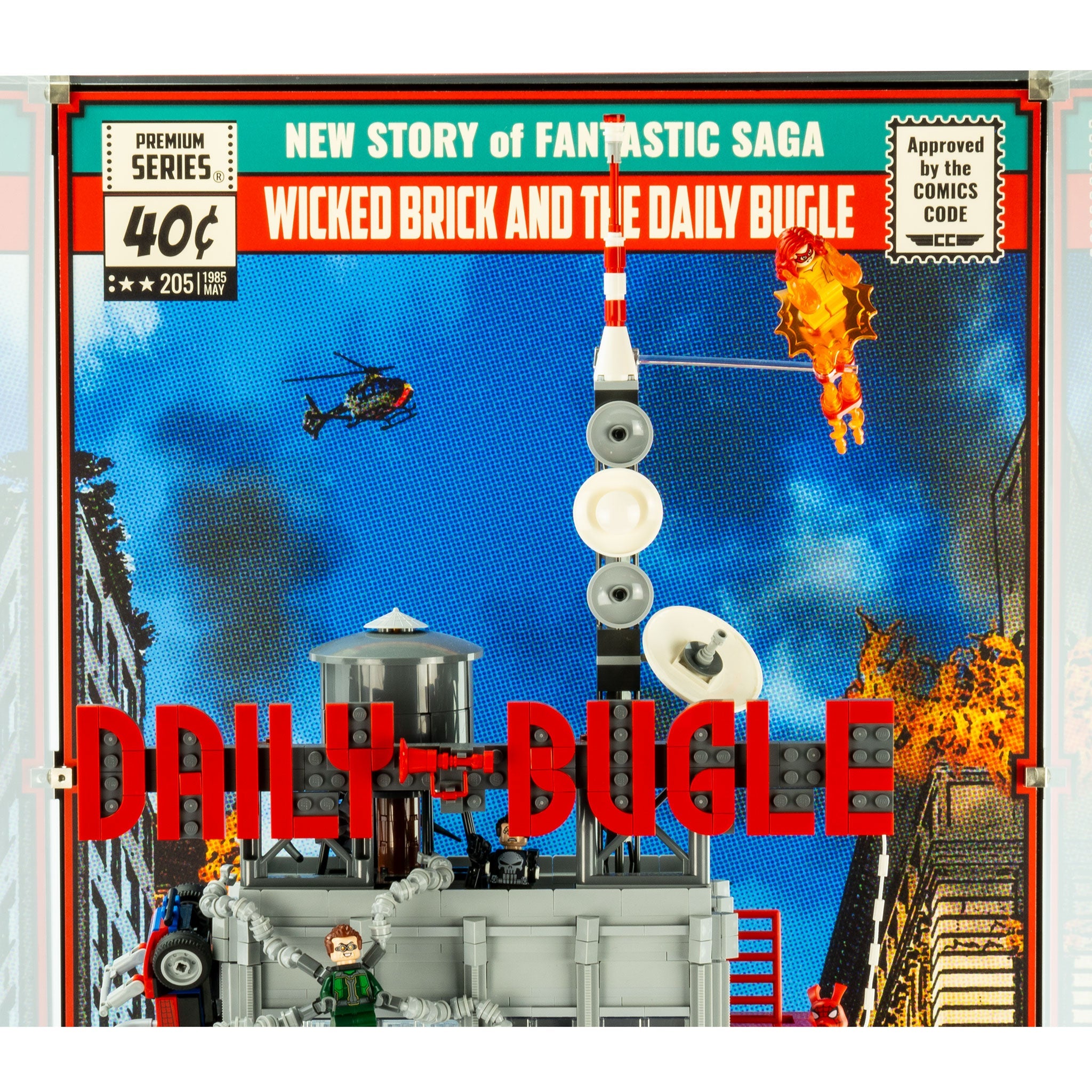 Display Case for LEGO® Marvel: Daily Bugle (76178)