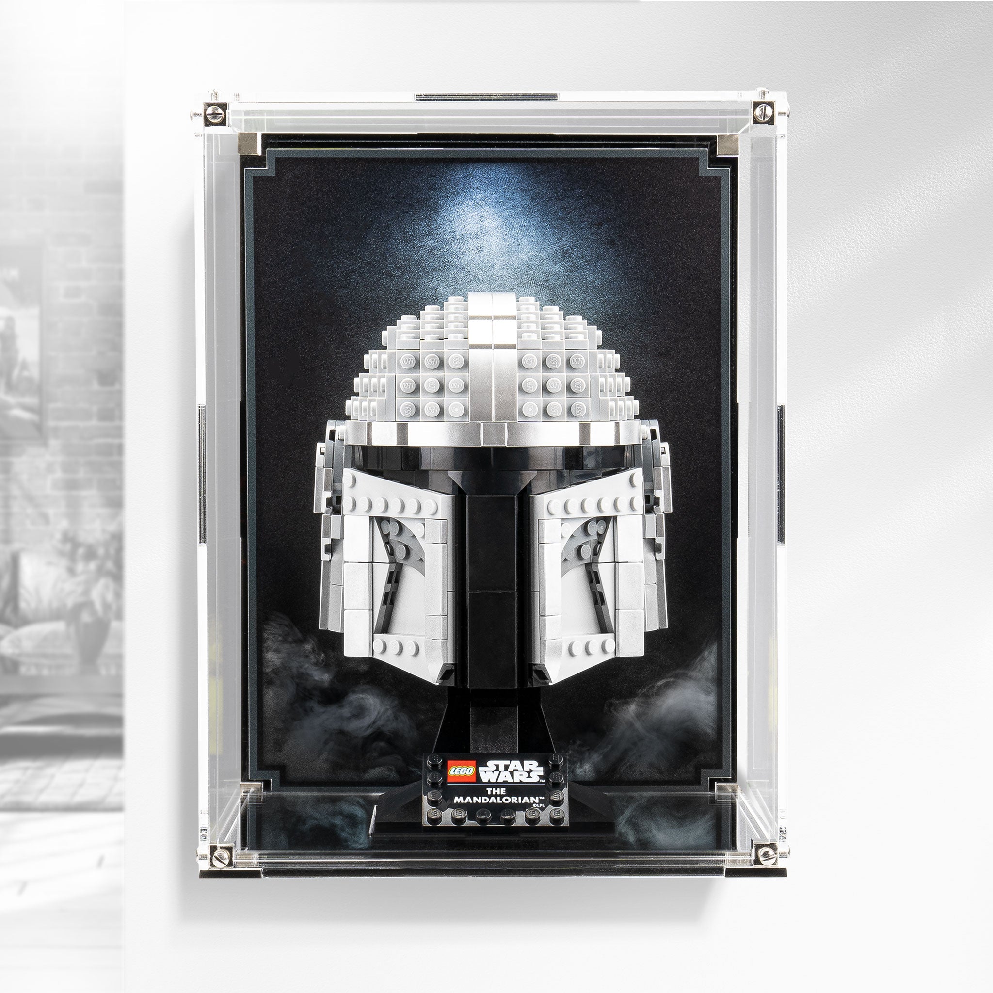 Wall Mounted Display Case for LEGO® The Mandalorian™ Helmet (75328)