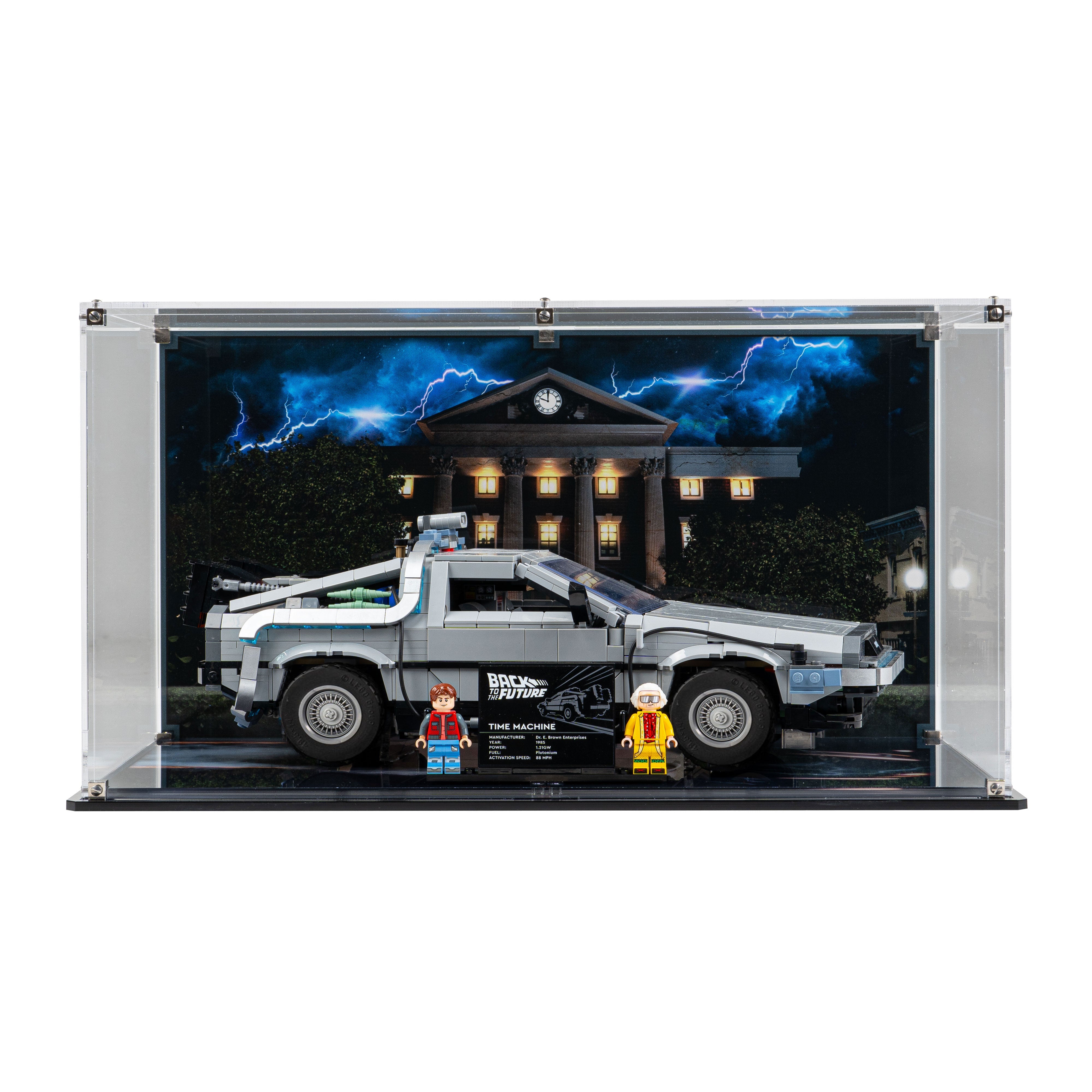 Display Case for LEGO® Back to the Future Time Machine (10300)