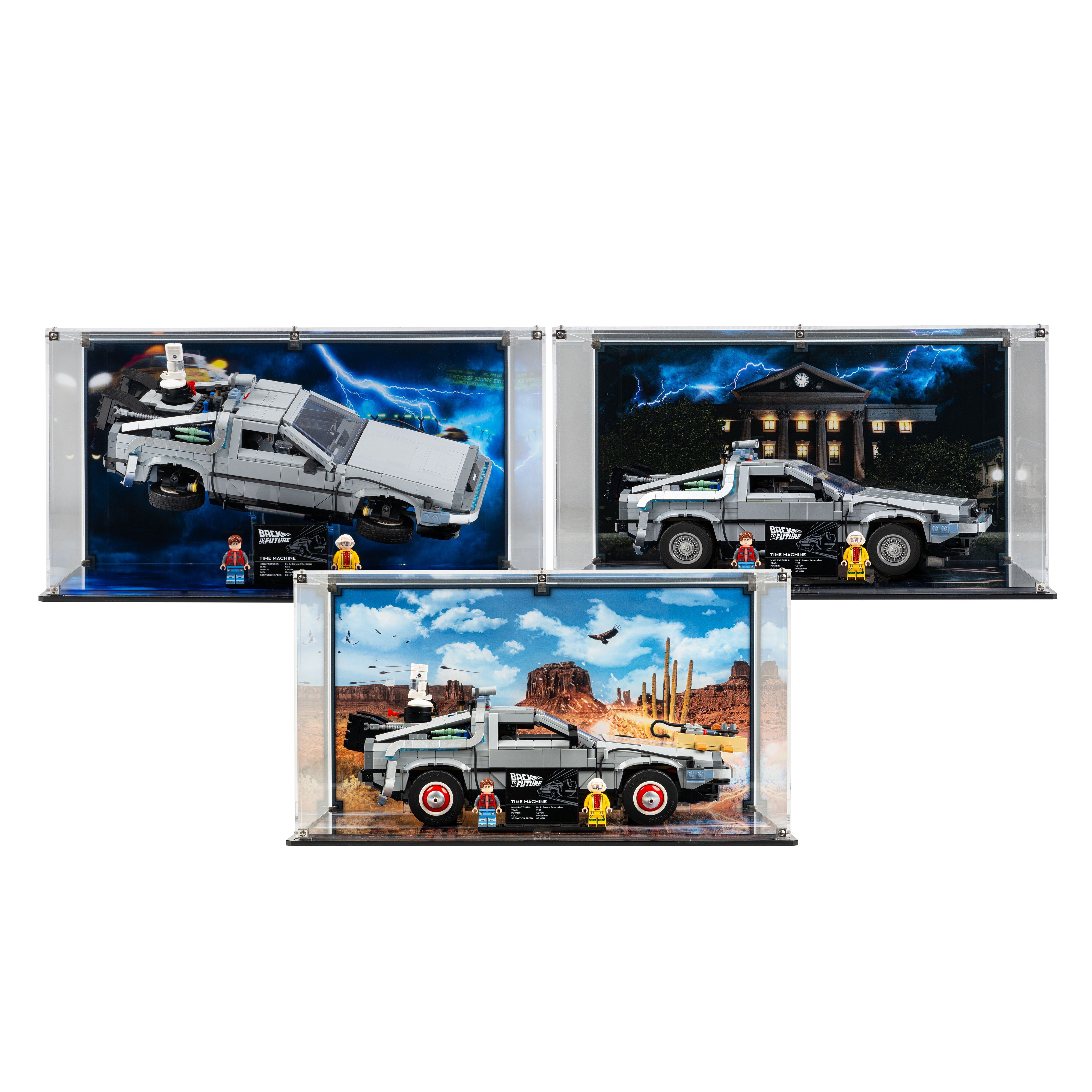 Display Case for LEGO® Back to the Future Time Machine (10300)