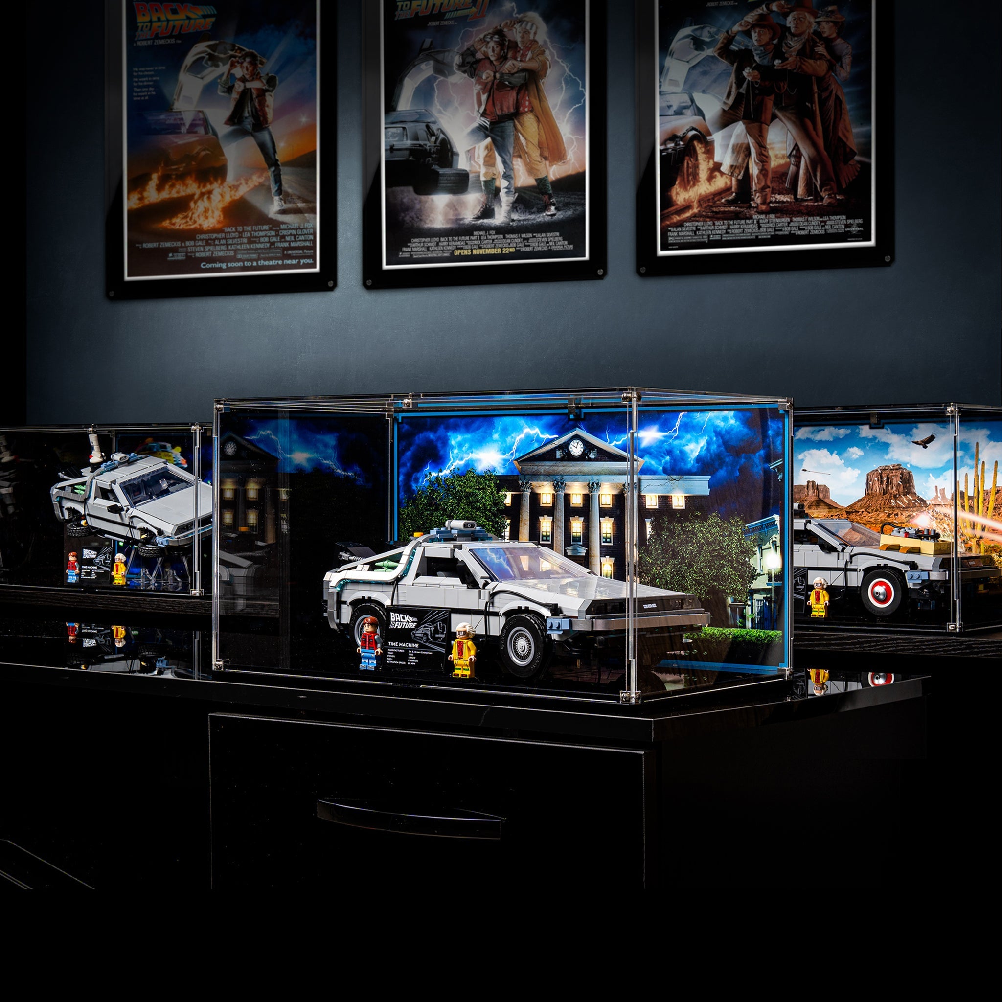Display Case for LEGO® Back to the Future Time Machine (10300)