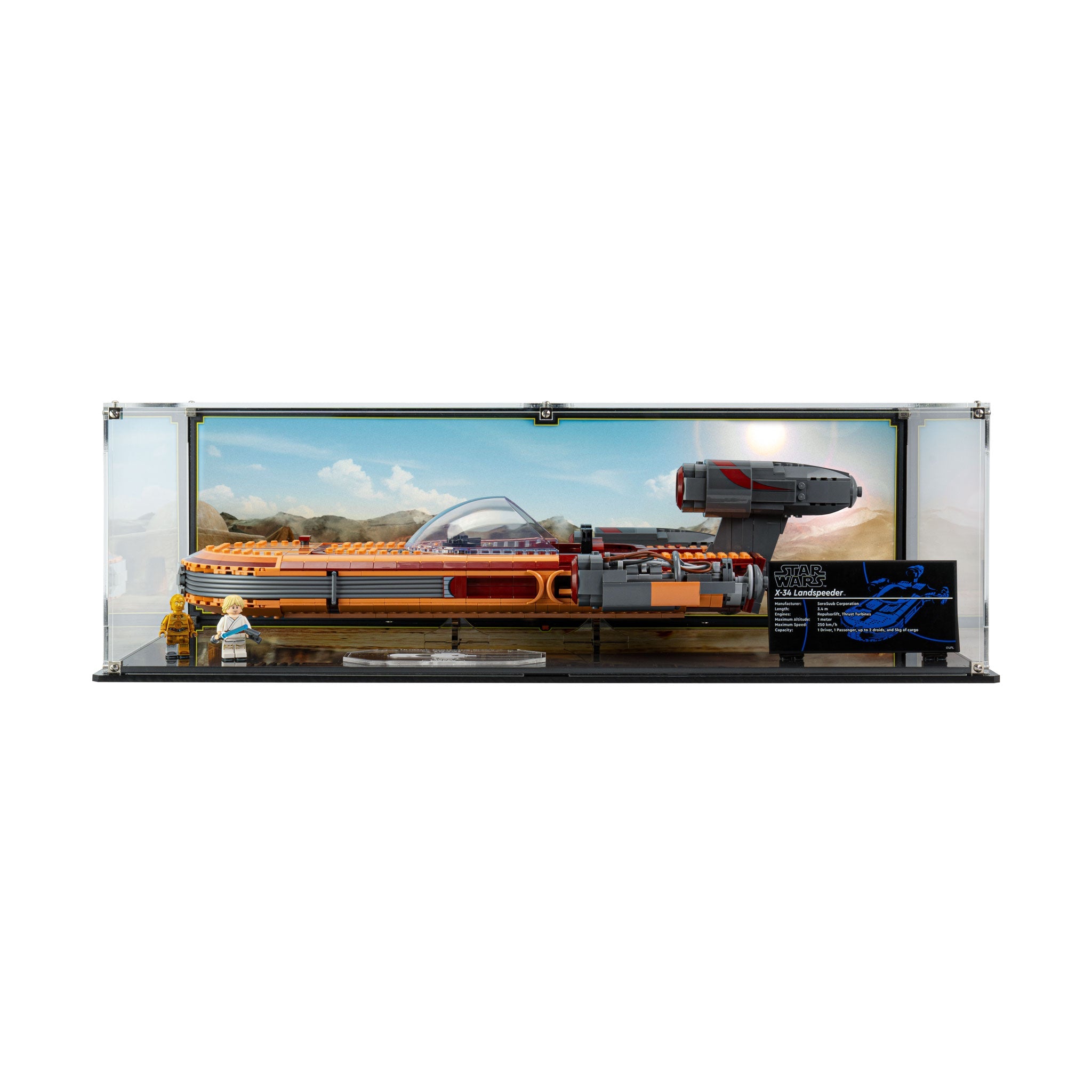 Display Case for LEGO® Star Wars™ UCS Luke Skywalker’s Landspeeder™ (75341)