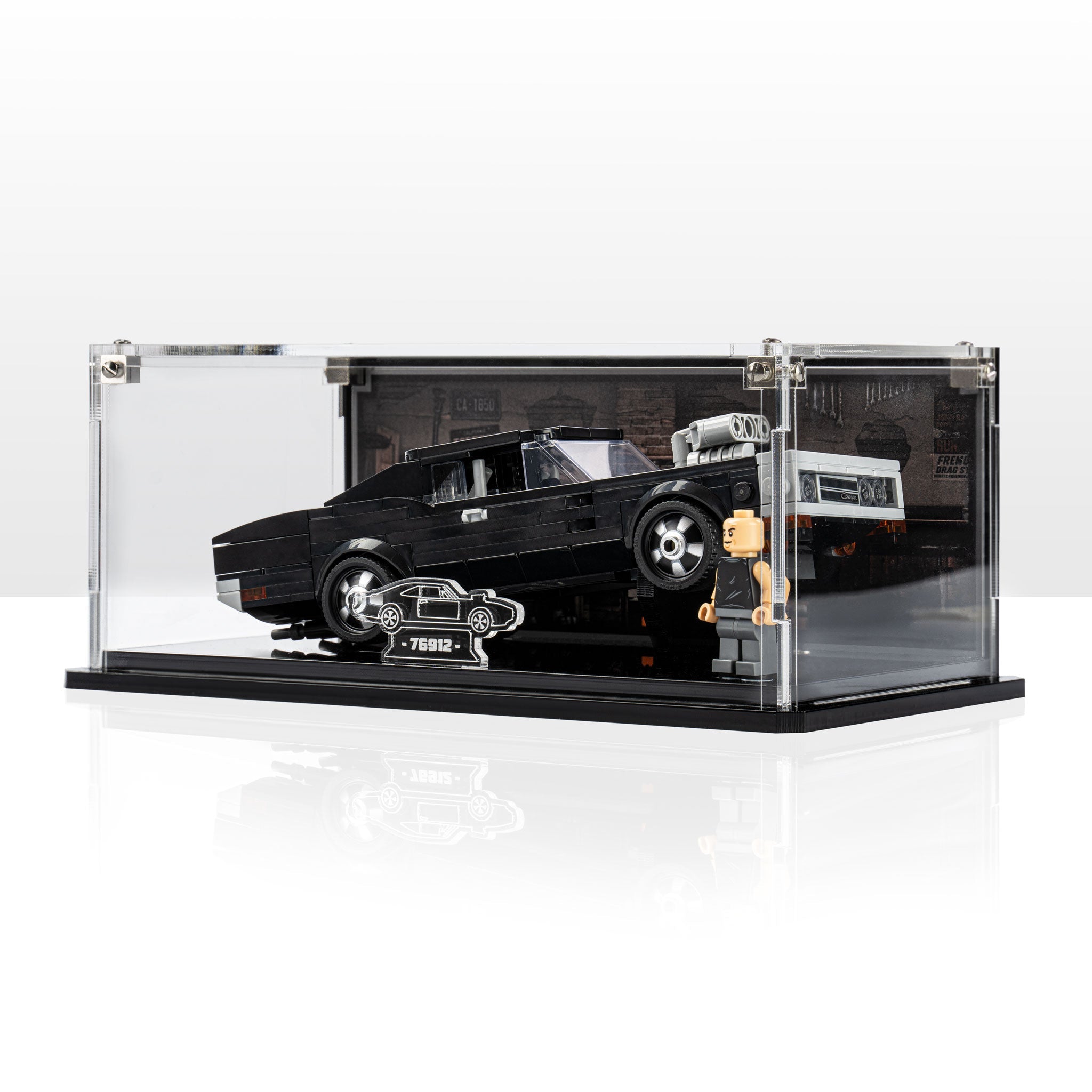 Display Case for LEGO® Speed Champions Fast & Furious 1970 Dodge Charger R/T (76912)