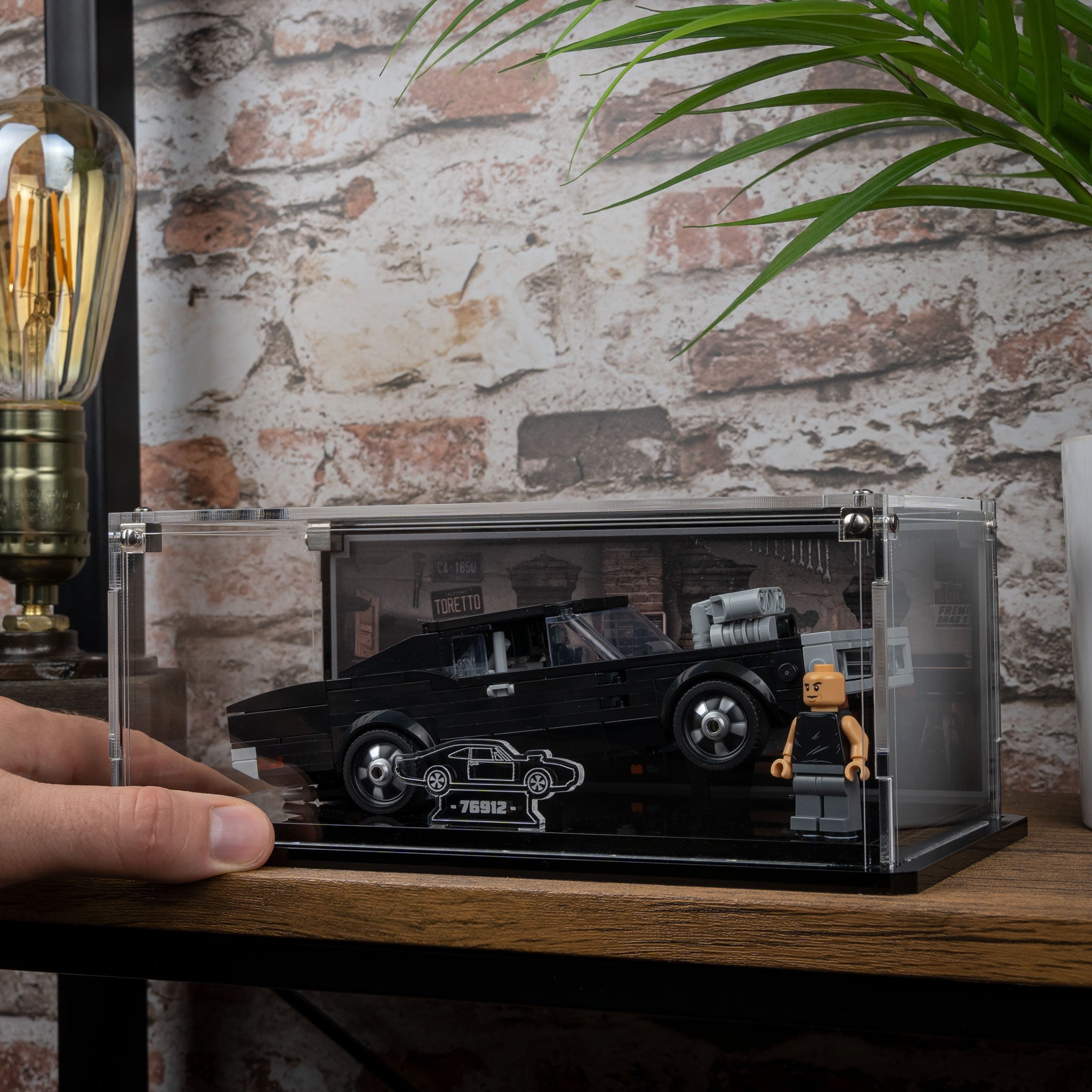 Display Case for LEGO® Speed Champions Fast & Furious 1970 Dodge Charger R/T (76912)