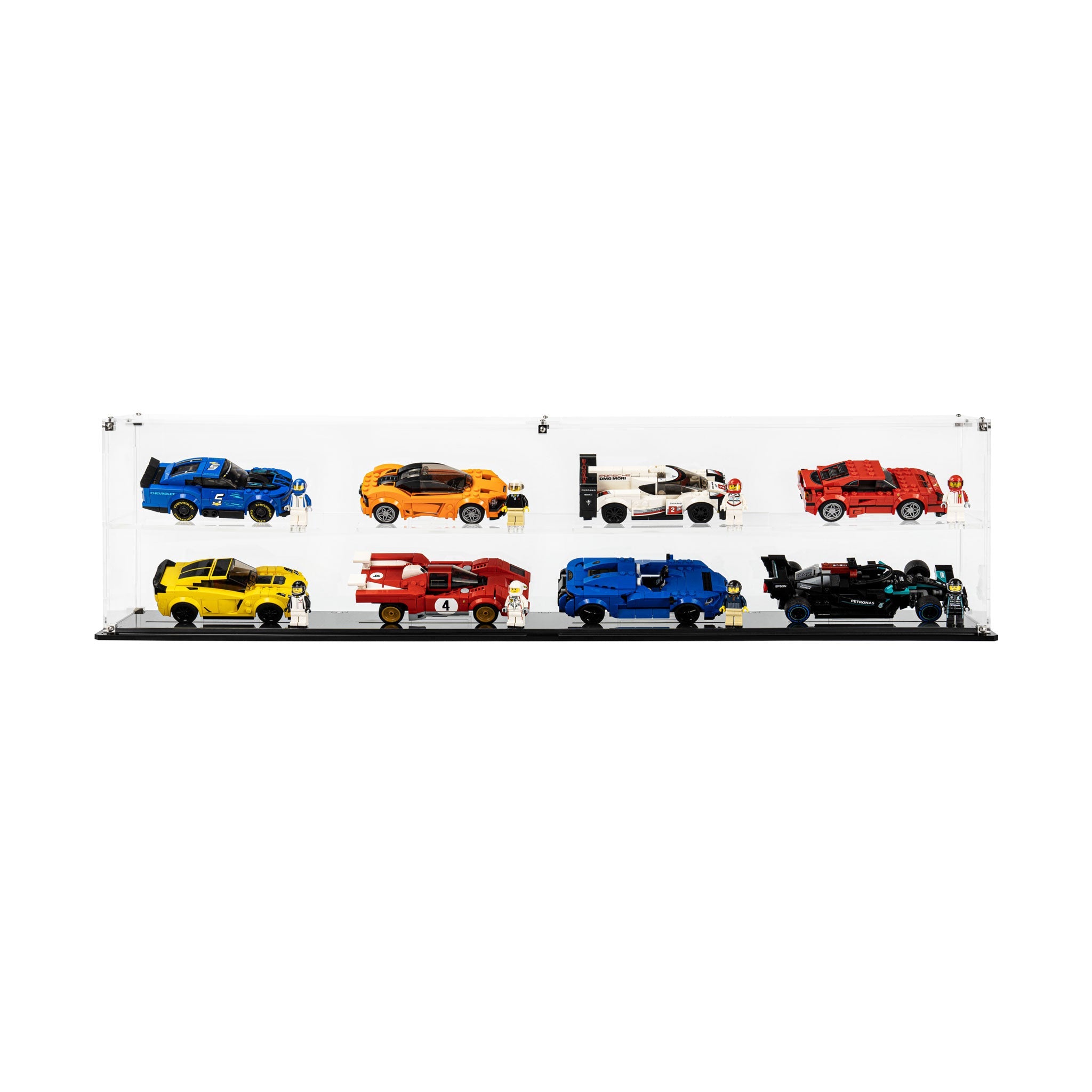 Display Case for 8x LEGO® Speed Champions Cars (2x4)