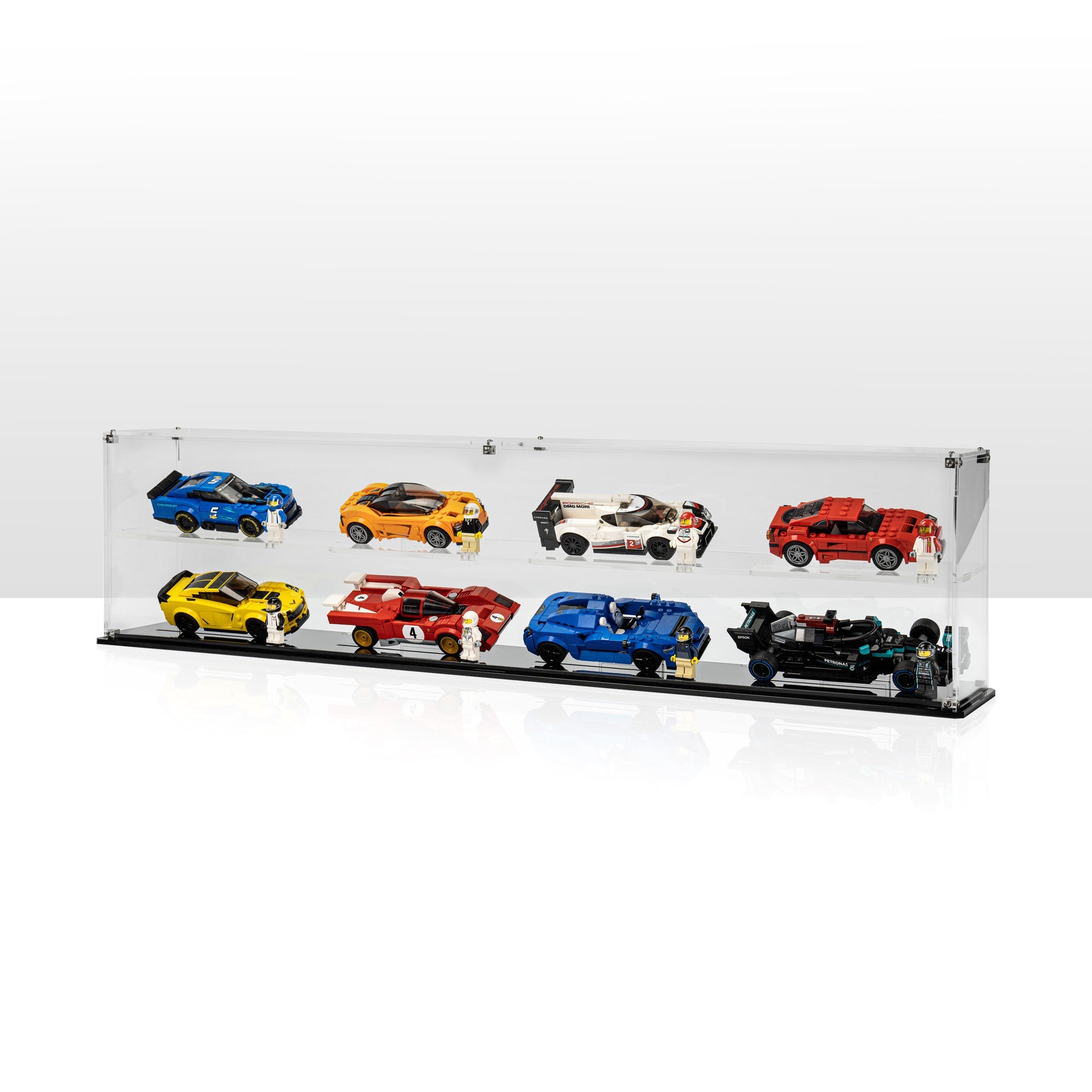 Display Case for 8x LEGO® Speed Champions Cars (2x4)